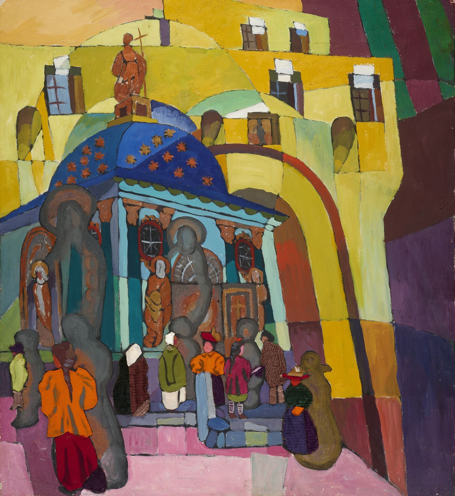 У Иверской, Aristarkh Lentulov, 1916