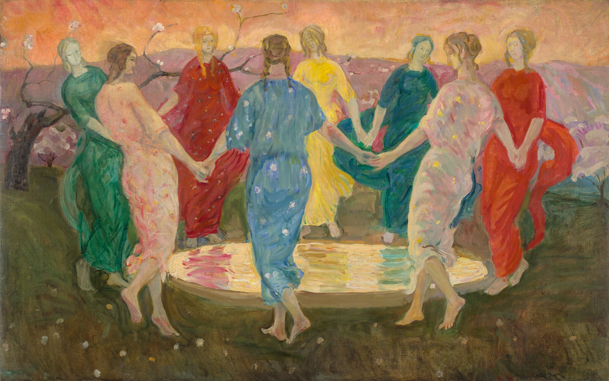 У фонтана, Kuzma Petrov-Vodkin, 1906