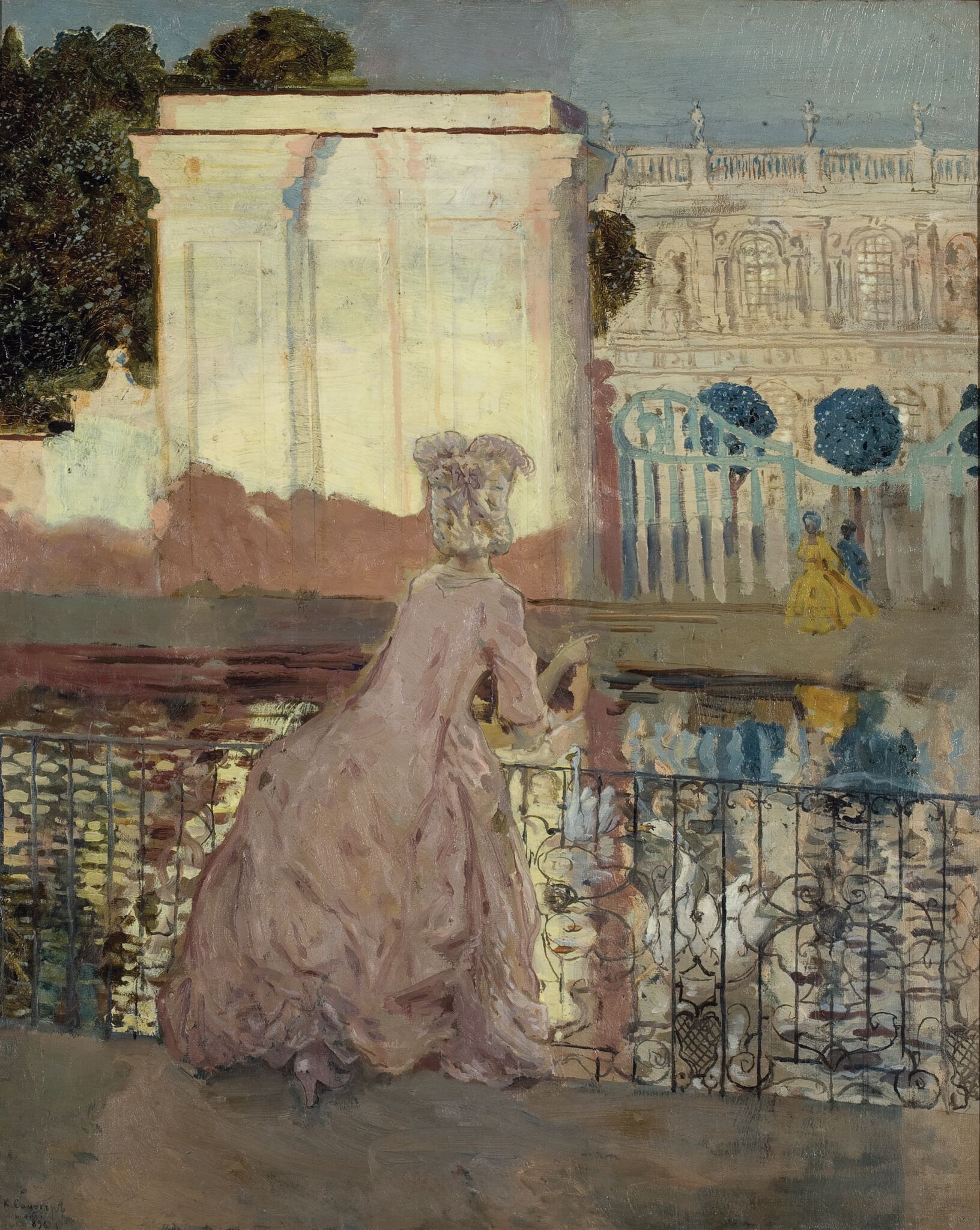 Дама у пруда, Konstantin Somov, 1896