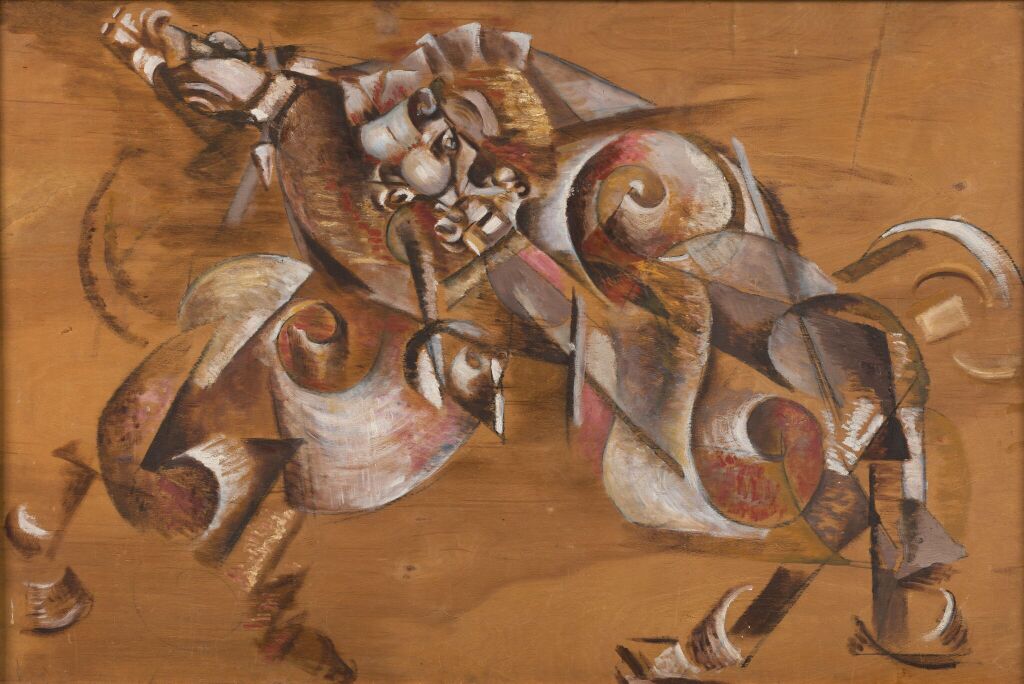 Нападение льва на лошадь