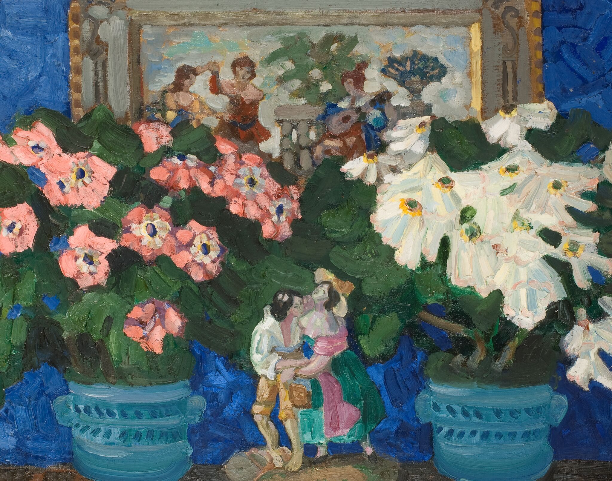 Цветы и статуэтка, Sergei Soudeikine, late 1900s