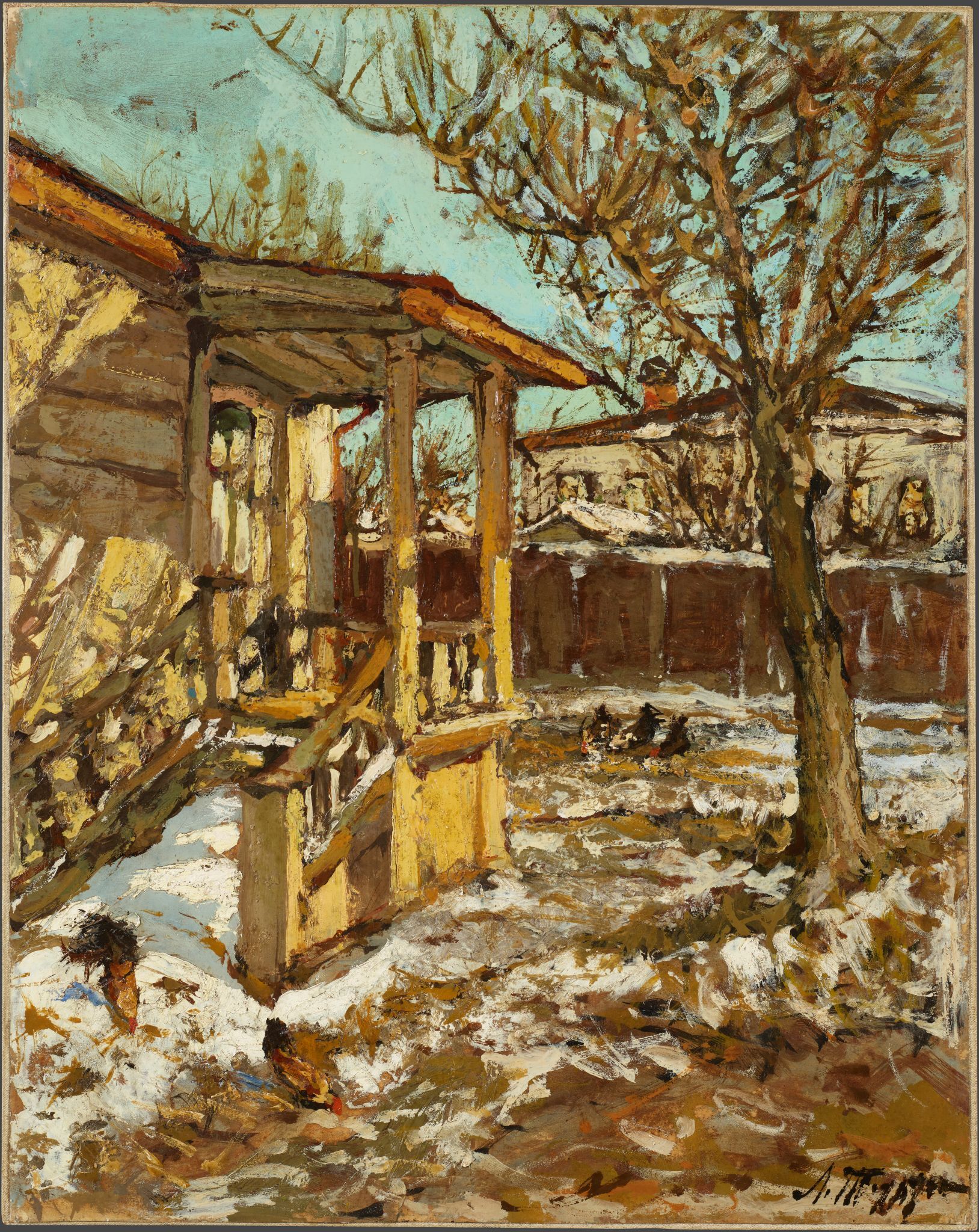 Весна. Московский двор, Turzhanskiy Leonard, 1920s