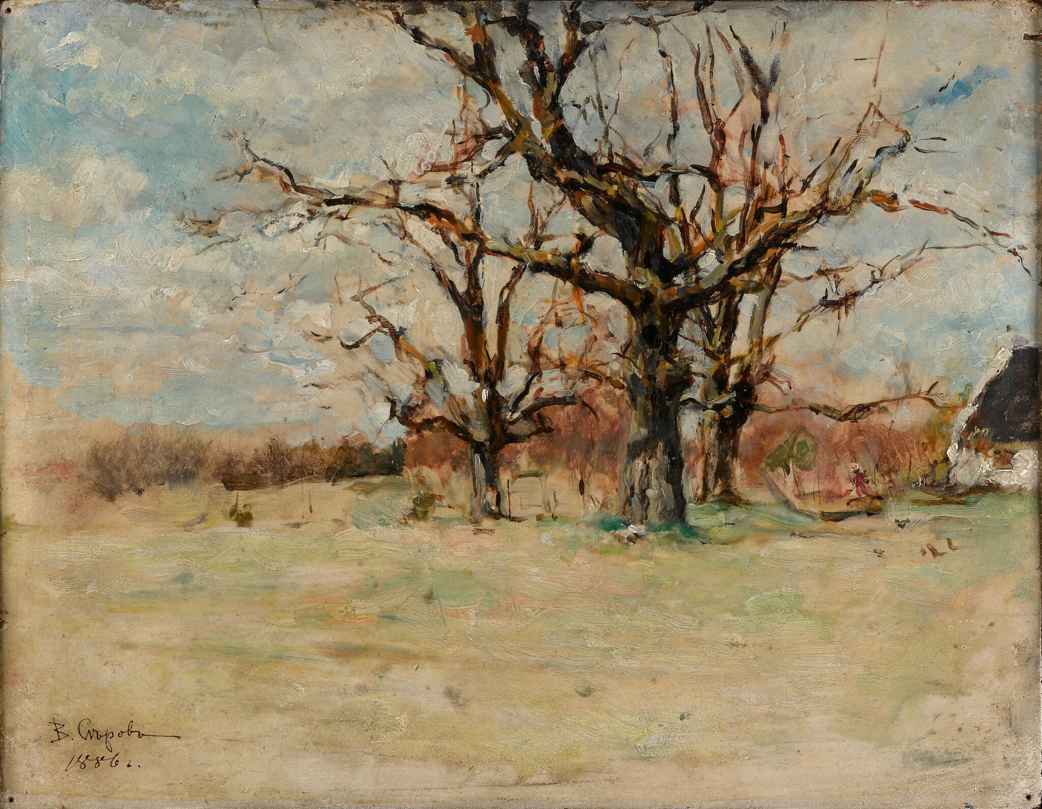 Облетающие дубы, Valentin Serov, 1886