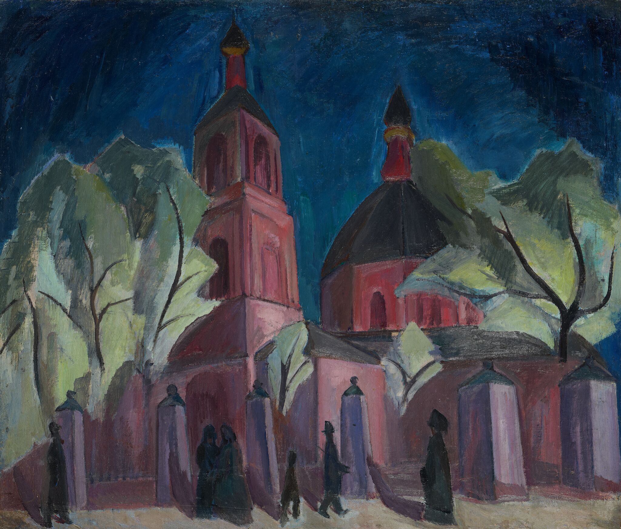 Церковь в лиловом, Robert Falk, 1911–1912