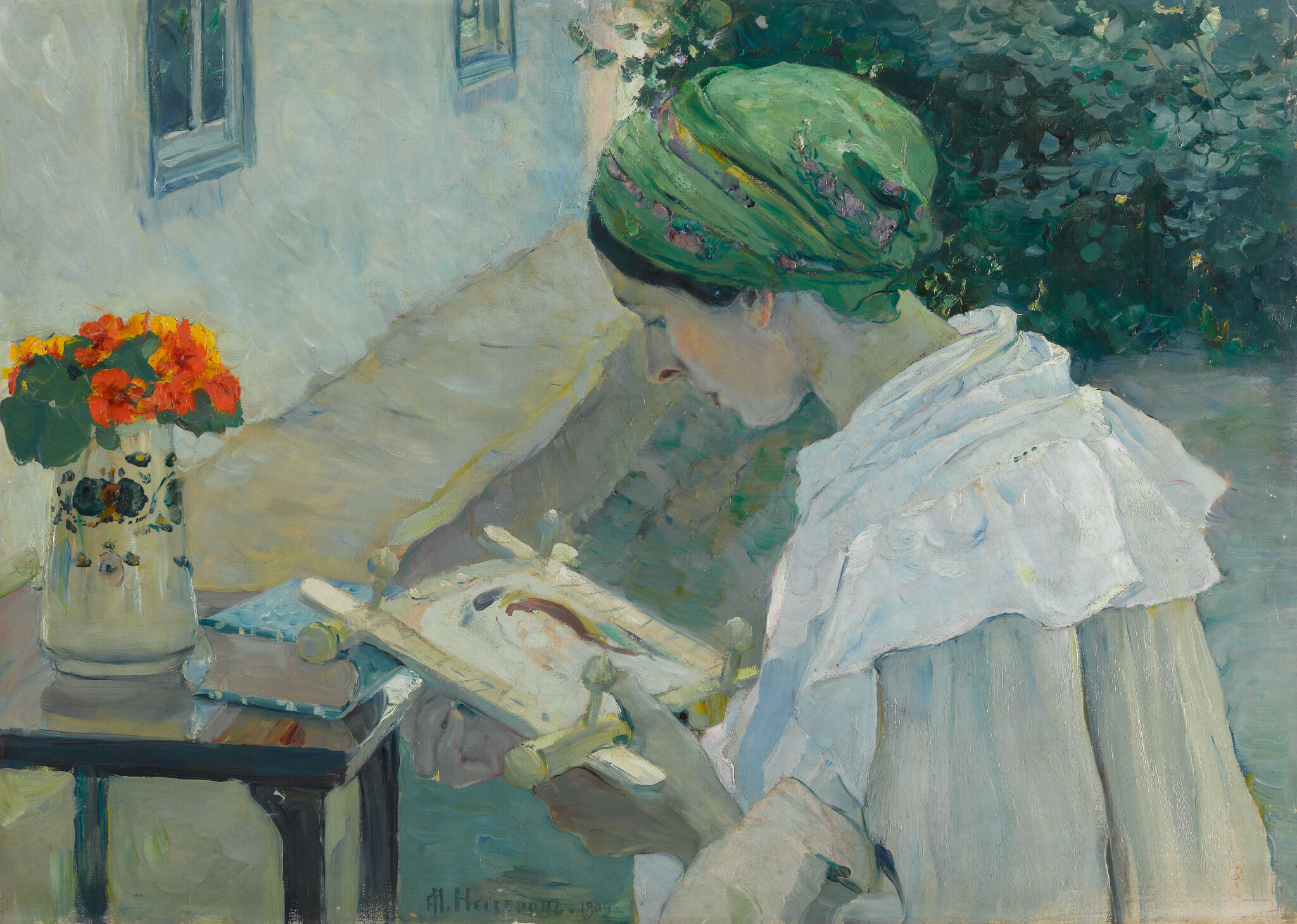Портрет Е.П. Нестеровой, Mikhail Nesterov, 1909