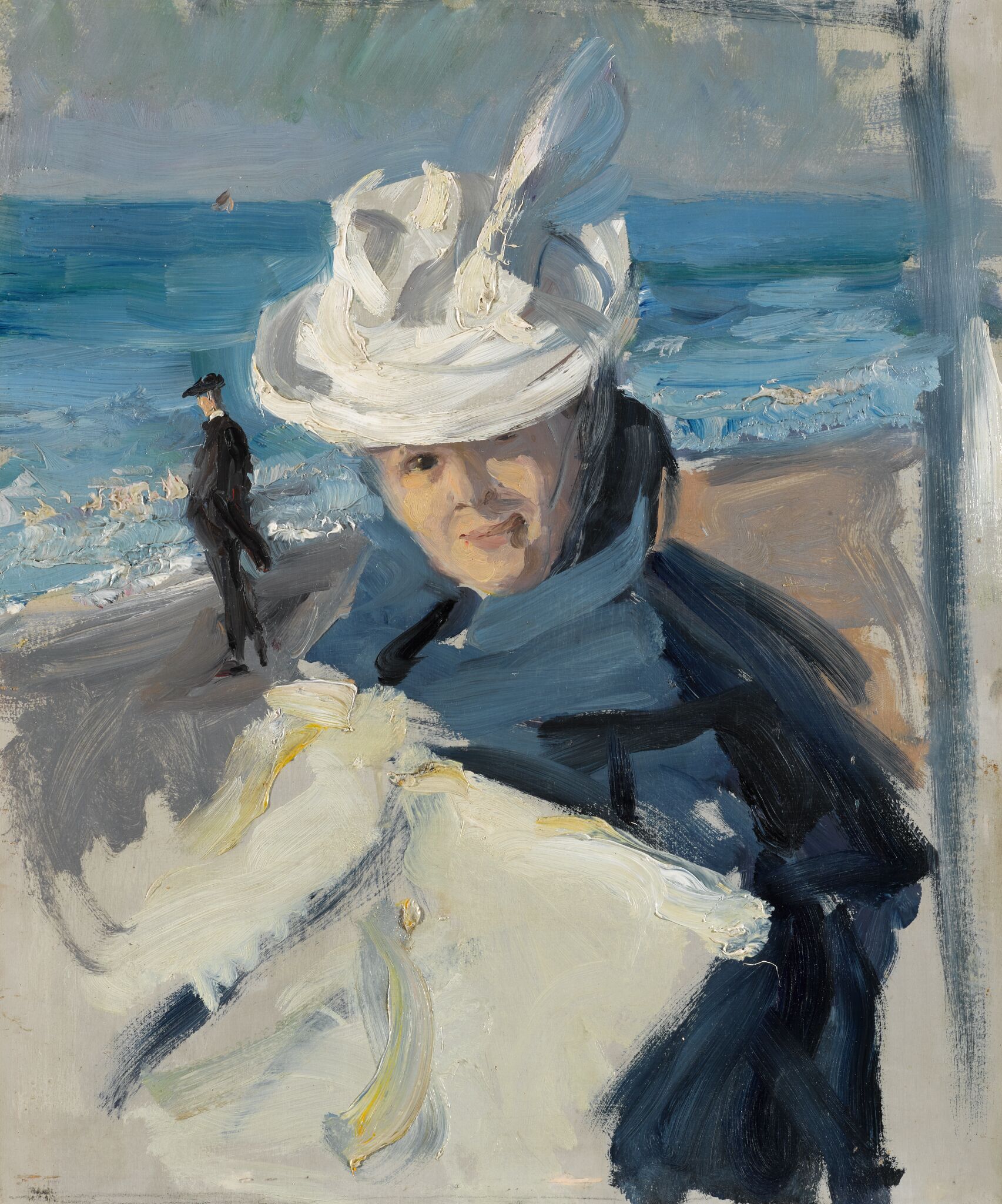 Татьяна Спиридоновна Любатович в Дьеппе, Konstantin Korovin, 1889