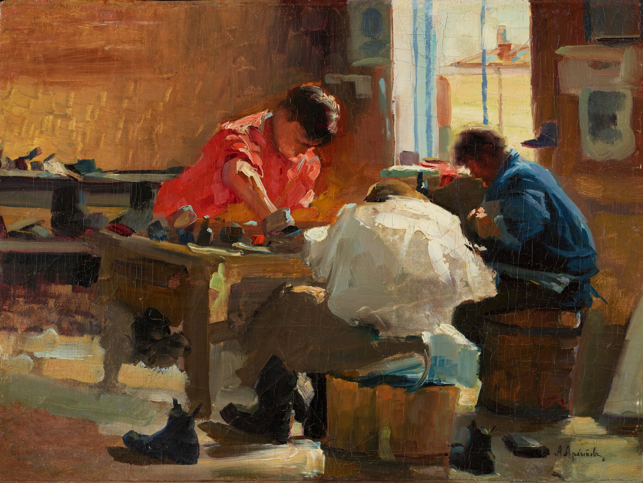 В сапожной, Abram Arkhipov, 1888