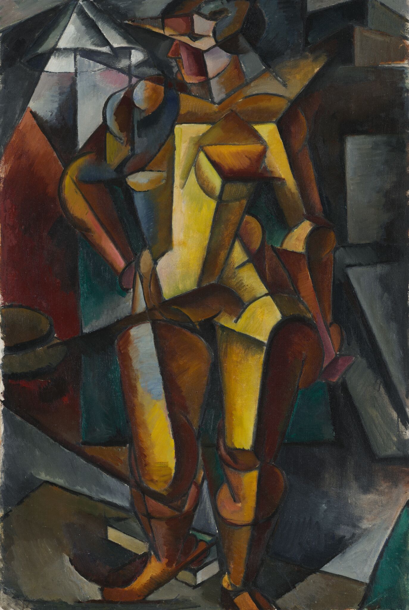 Натурщица. Этюд, Liubov Popova, 1913