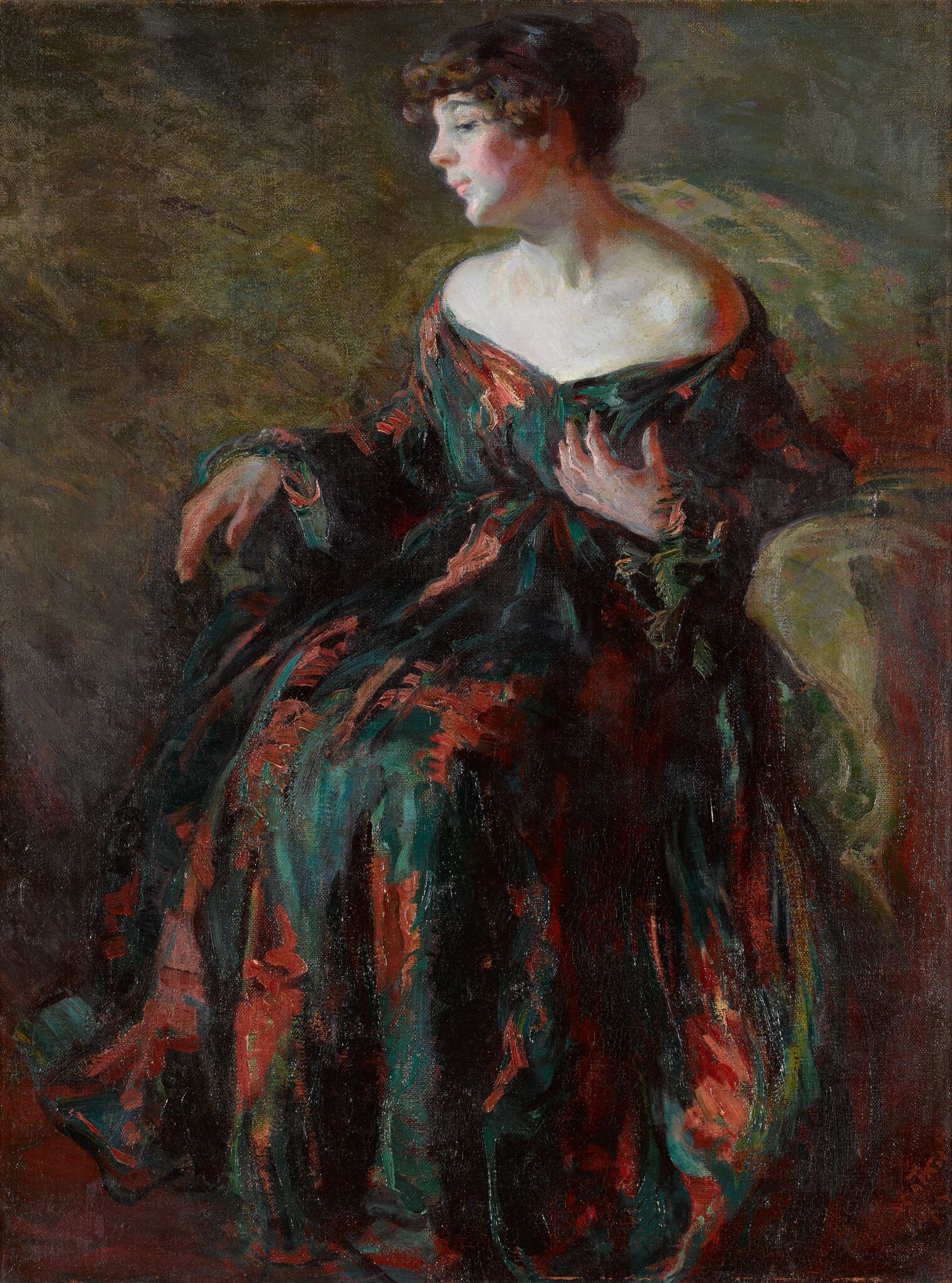 Женский портрет, Nikolay Kasatkin, 1917