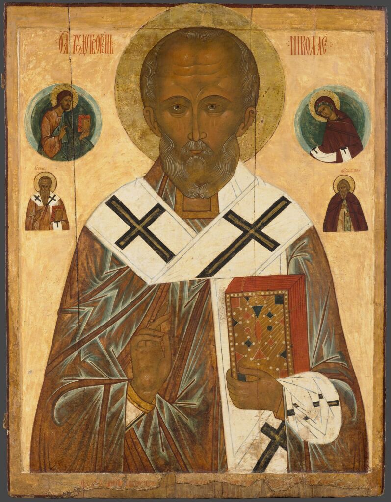 Святитель Николай Чудотворец, со святителем Власием Севастийским и преподобным Никитой Исповедником