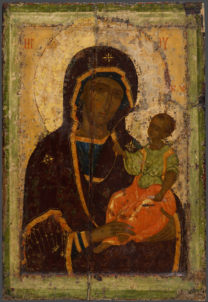 Богоматерь с Младенцем. Христос Вседержитель. Двусторонняя икона
