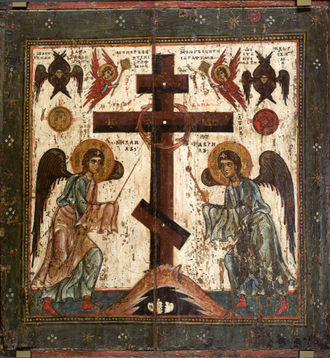 Спас Нерукотворный. Прославление Креста. Двусторонняя икона