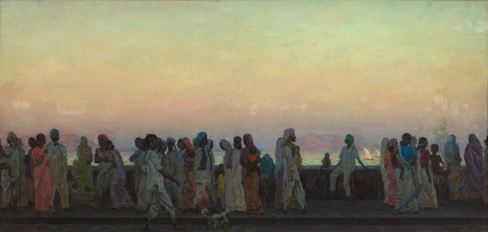 На набережной Бомбея вечером, Semen Chuykov, 1954