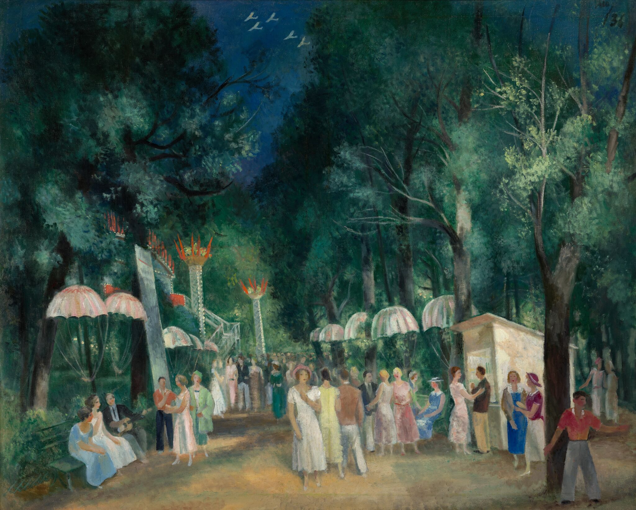 Праздничный вечер в парке культуры, Aleksandr Shevchenko, 1936