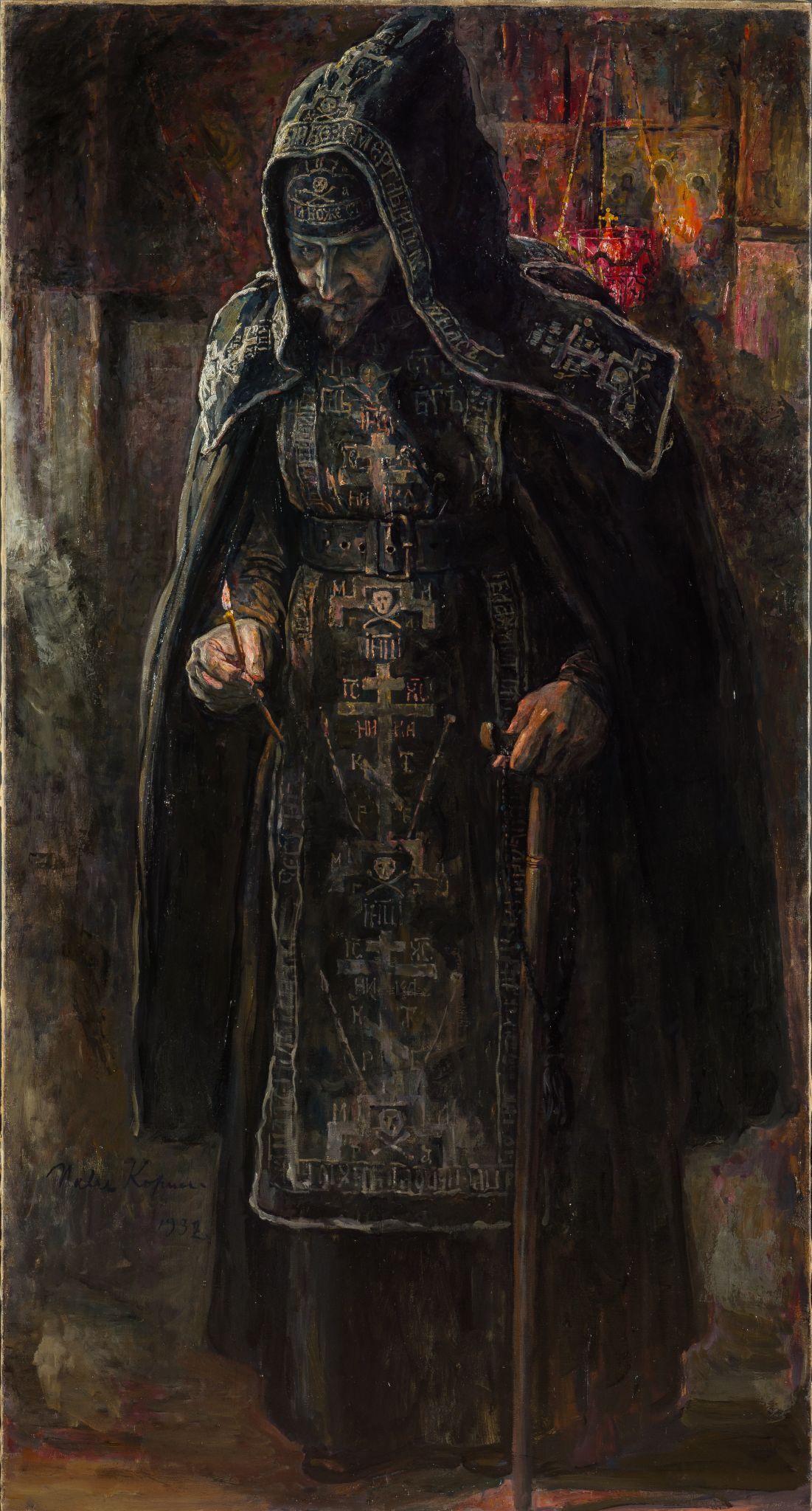 Схимник. Отец Агафон, Pavel Korin, 1932
