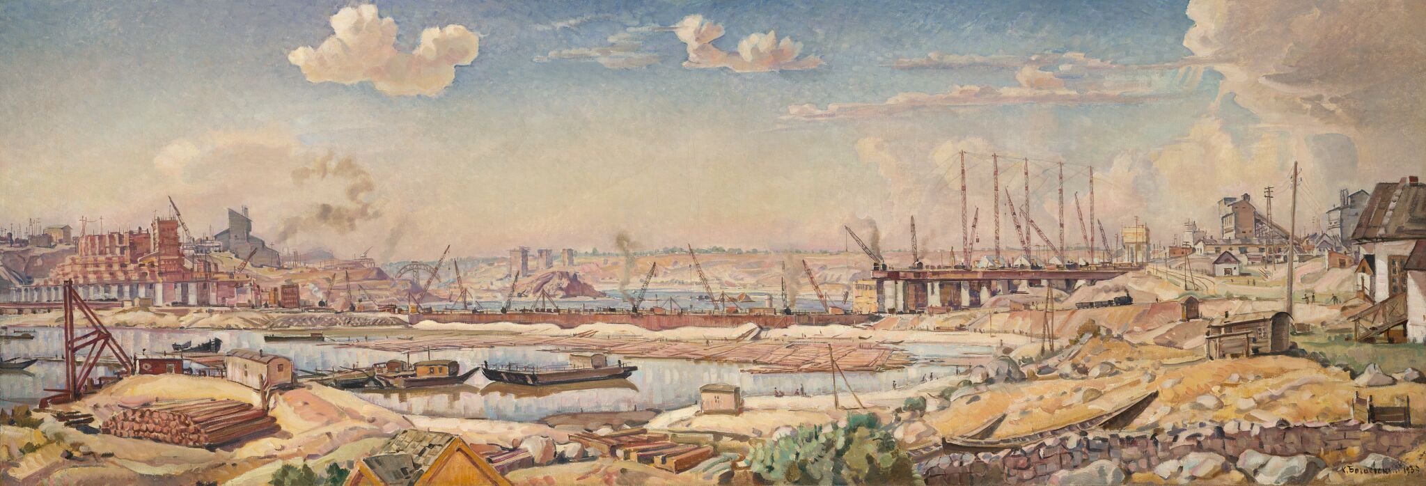Днепрострой, Konstantin Bogaevsky, 1930