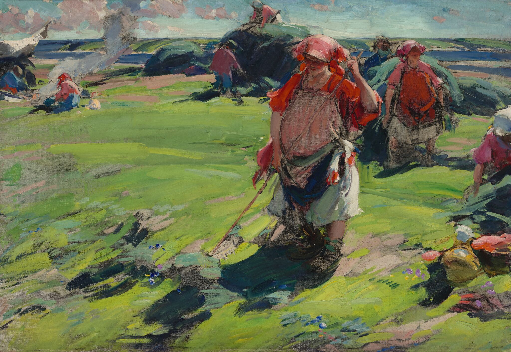 Уборка сена, Abram Arkhipov, between 1919 and 1922
