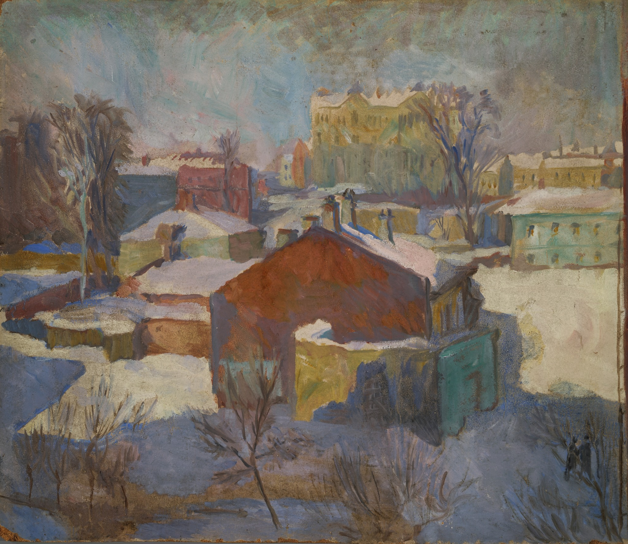 Двор на Чкаловской. Зимнее солнце, Ivan Basin, 1939