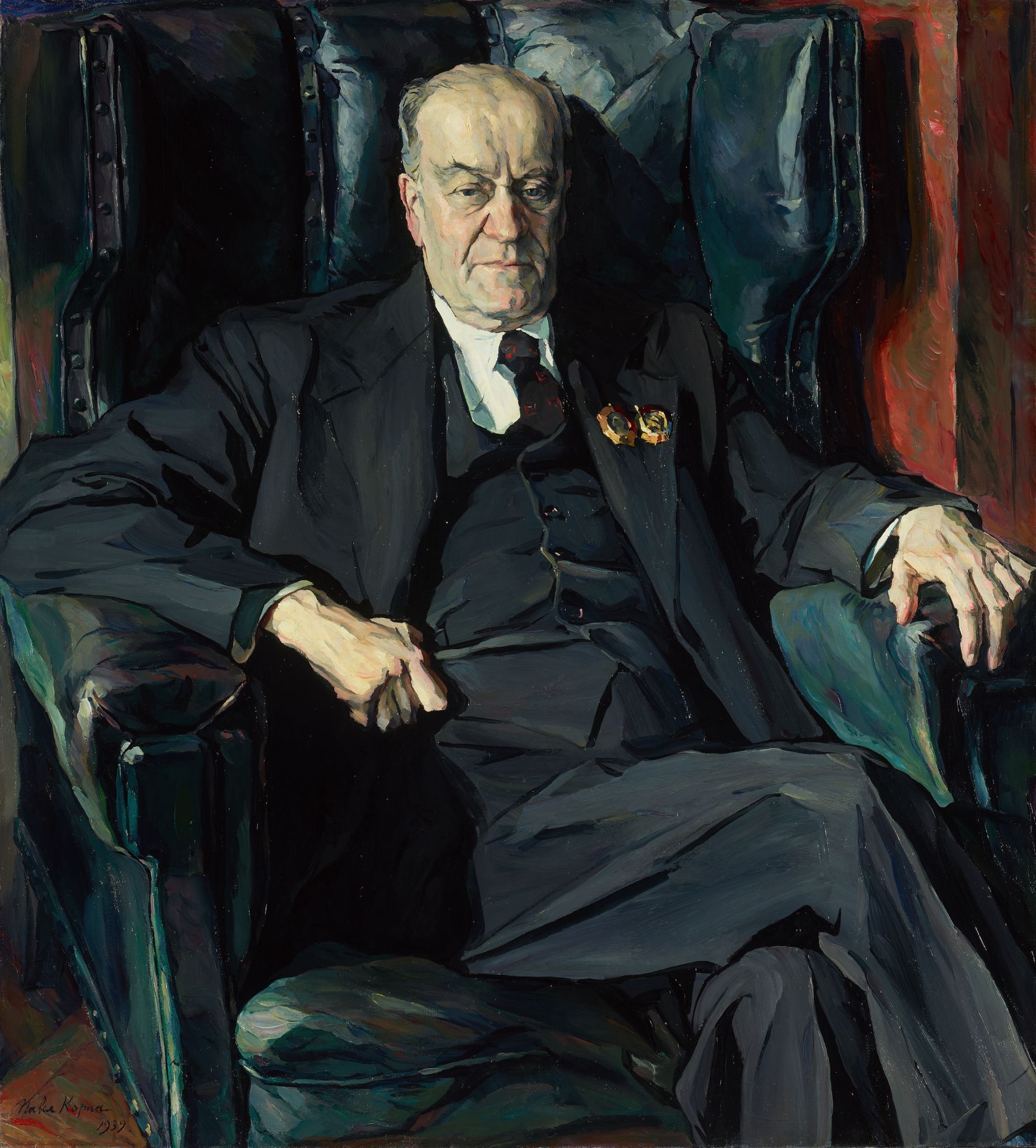 Портрет артиста Л.М. Леонидова, Pavel Korin, 1939