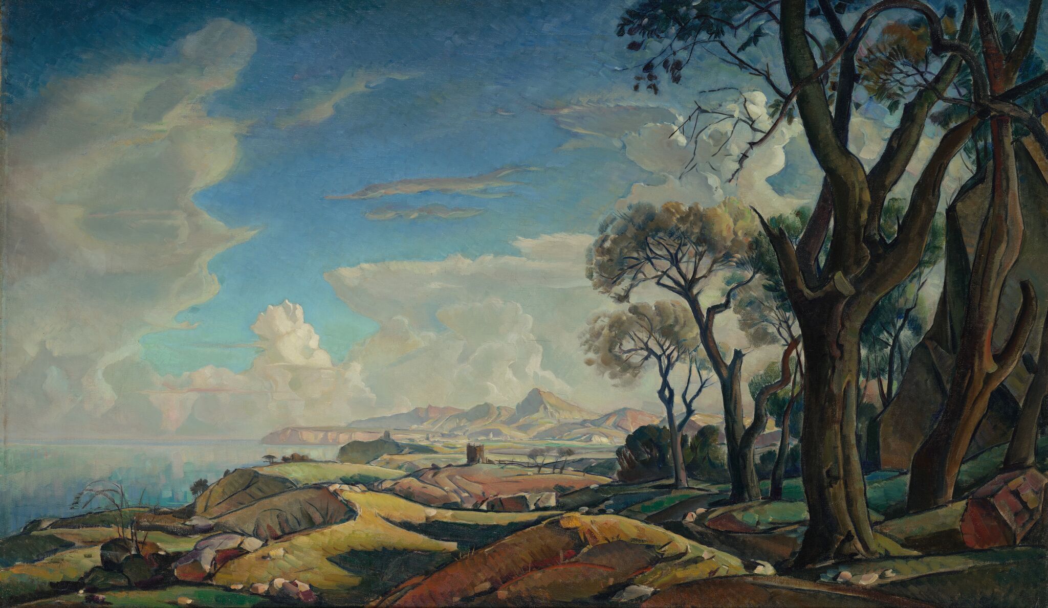 Пейзаж с деревьями, Konstantin Bogaevsky, 1927