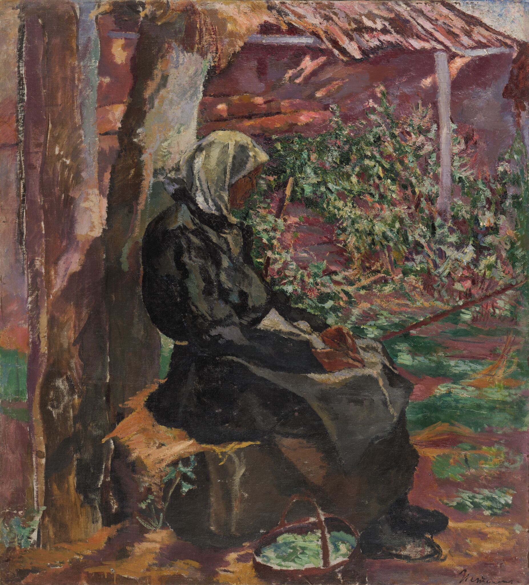 За чисткой овощей, Konstantin Istomin, 1927