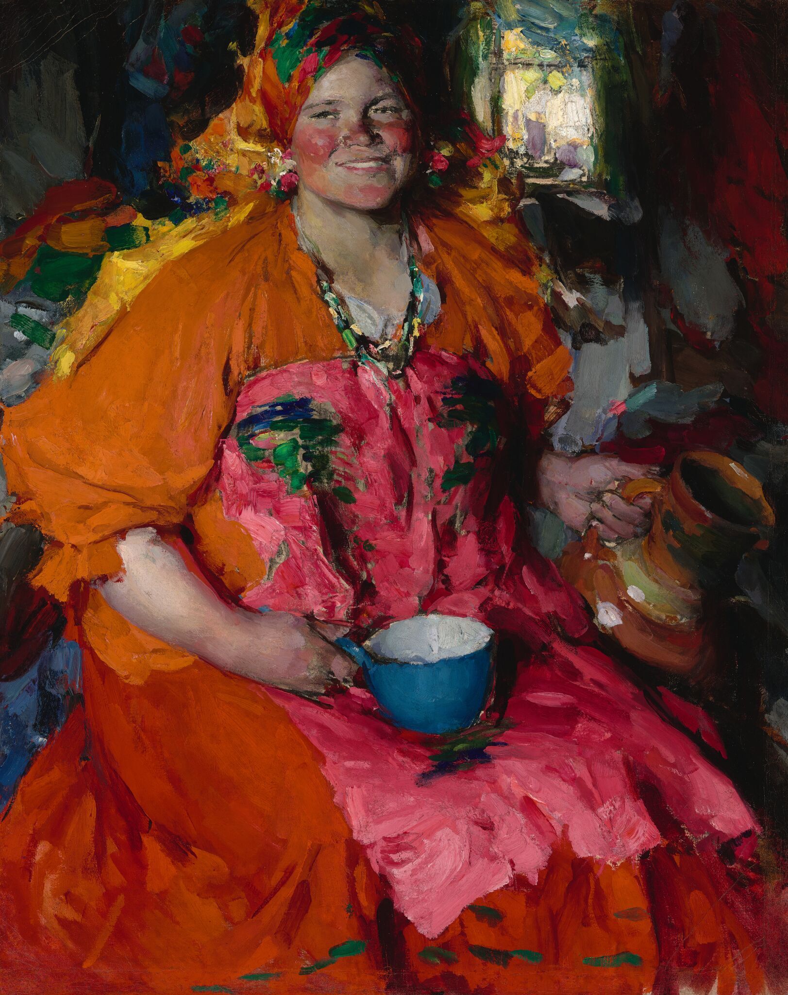 Девушка с кувшином, Abram Arkhipov, 1927