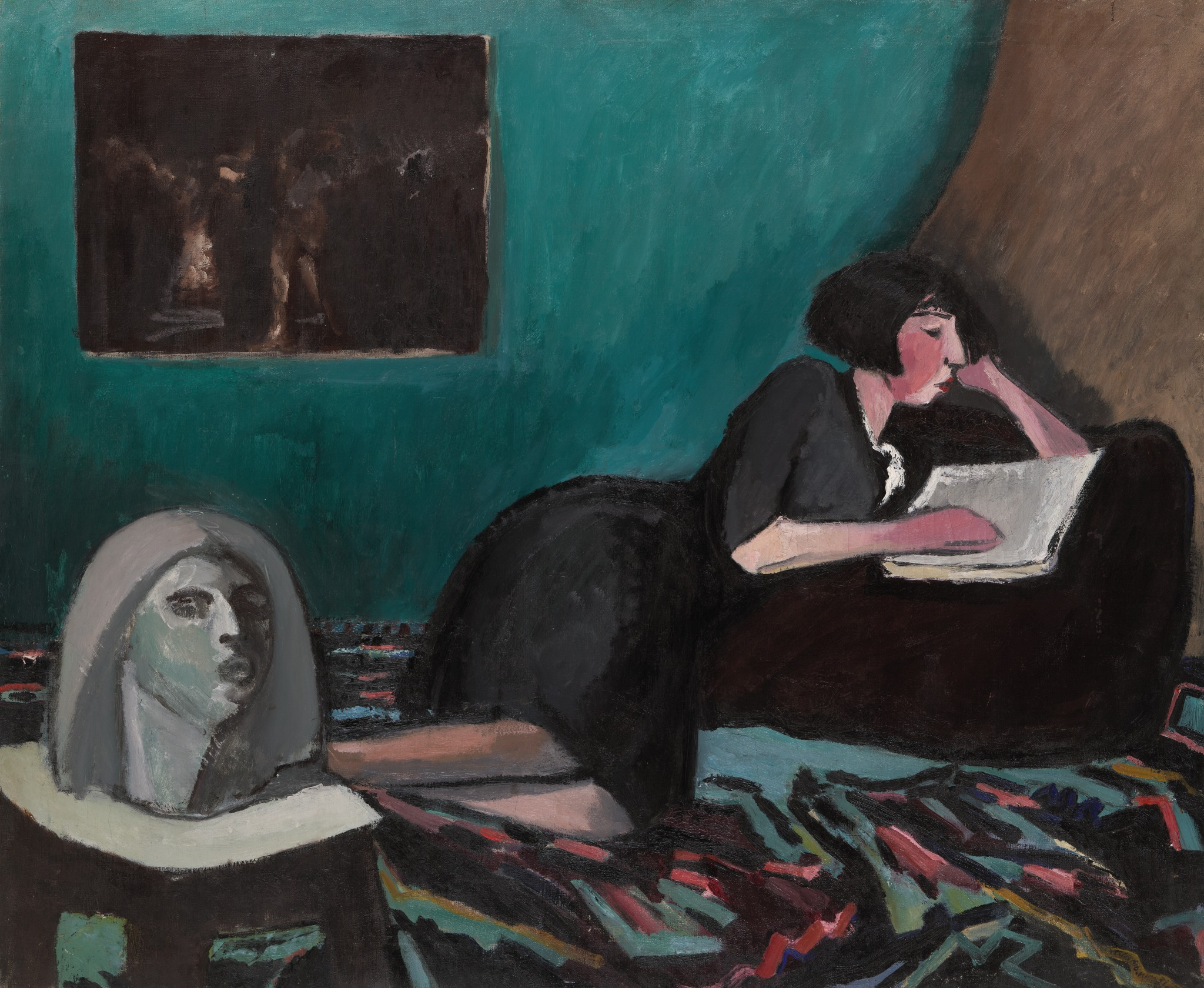 Читающая женщина, Konstantin Istomin, 1931