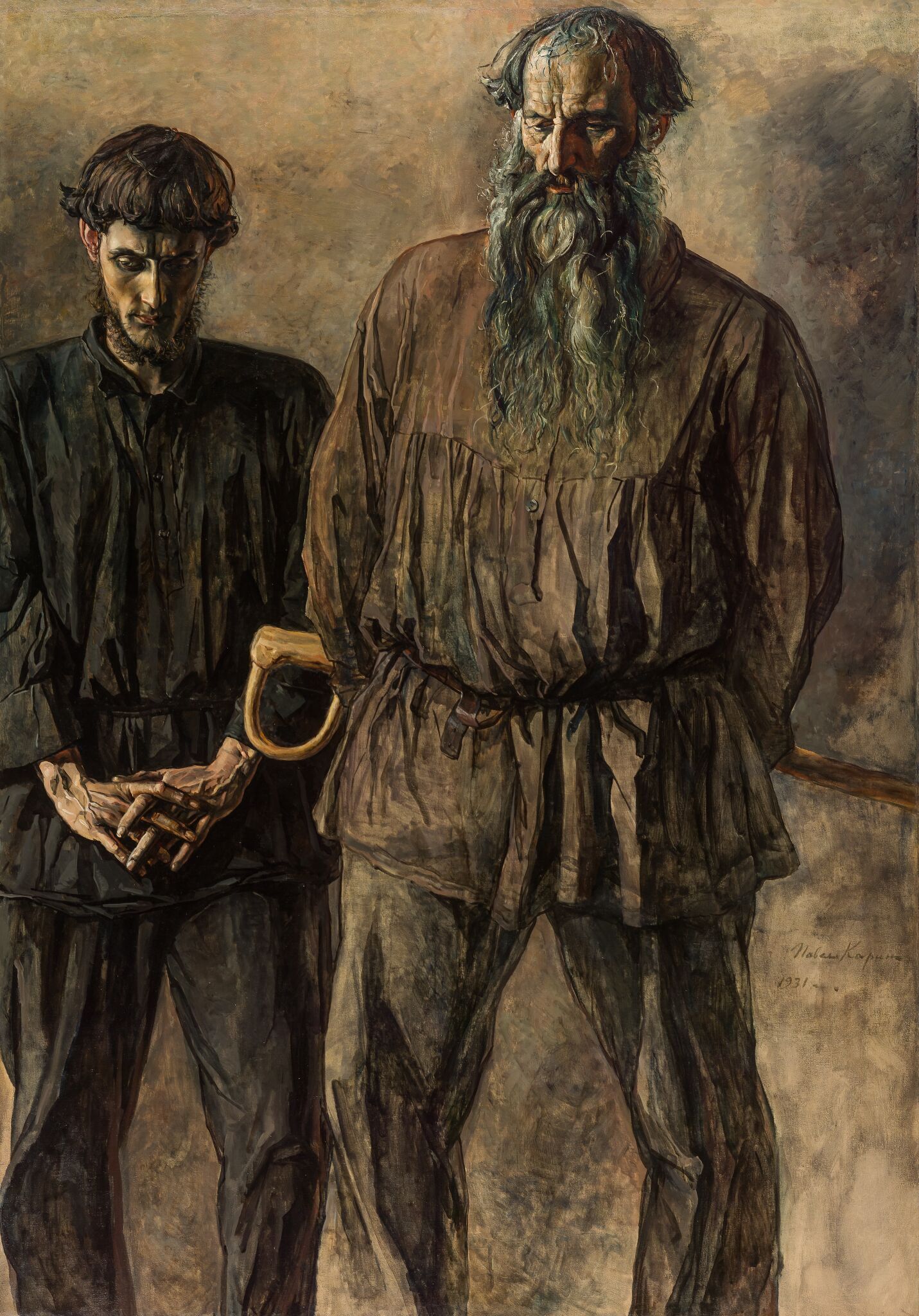 Отец и сын (Сергей Михайлович Чураков и Степан Сергеевич Чураков), Pavel Korin, 1931
