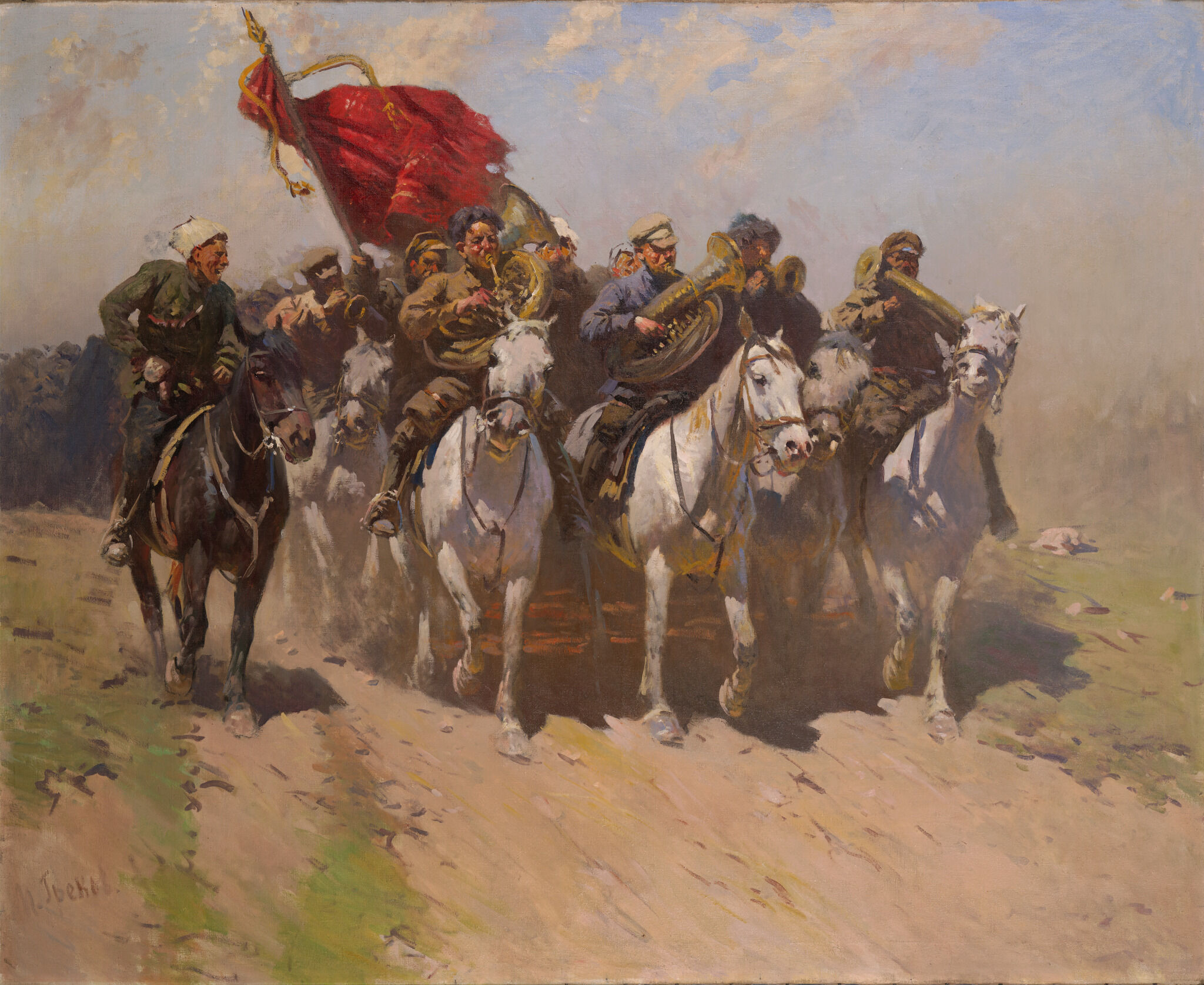 Трубачи Первой конной, Grekov (Martyshchenko do 1911); Mitrofan Borisovich, 1934