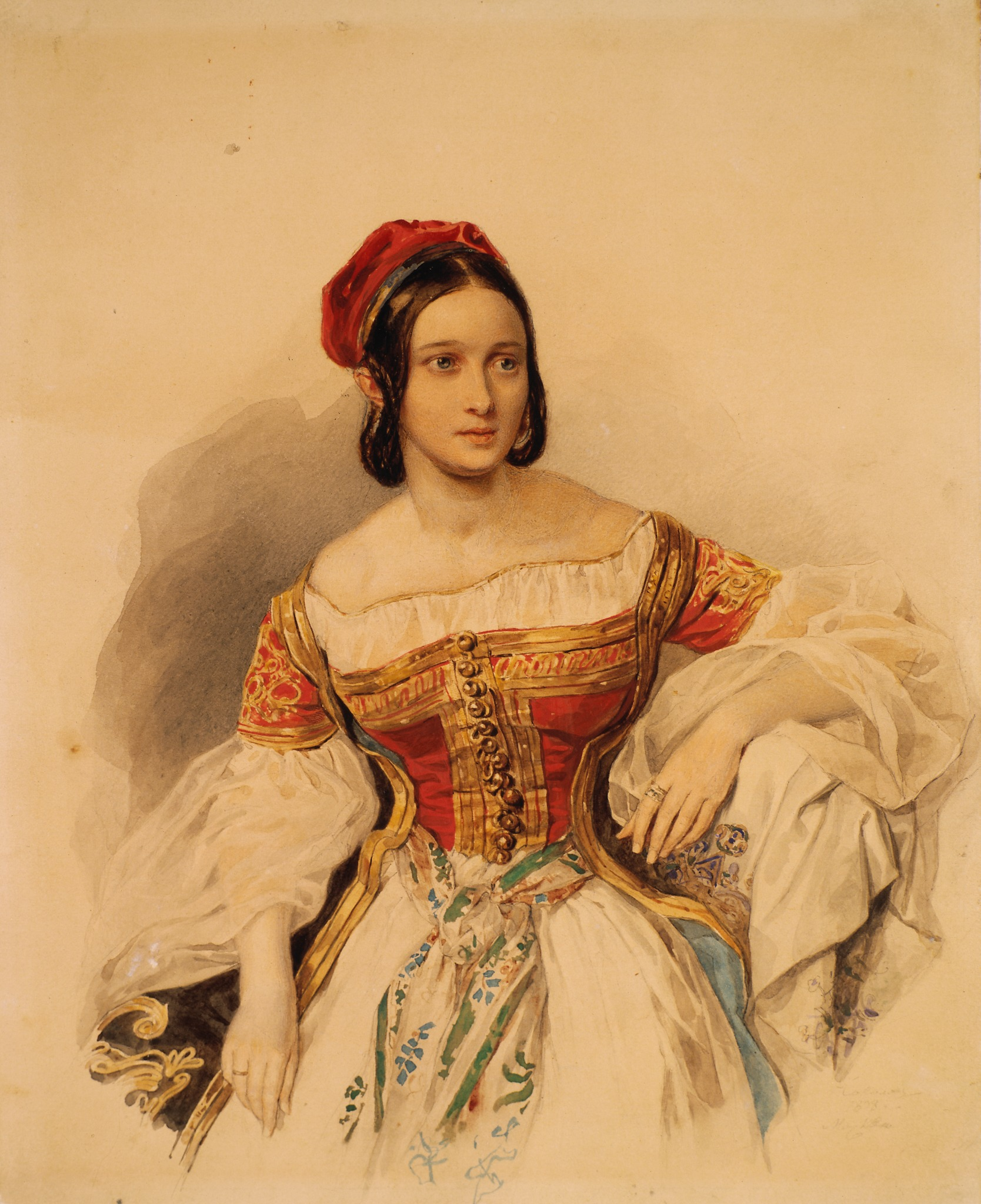 Портрет А.О. Витали, Petr Sokolov, 1838