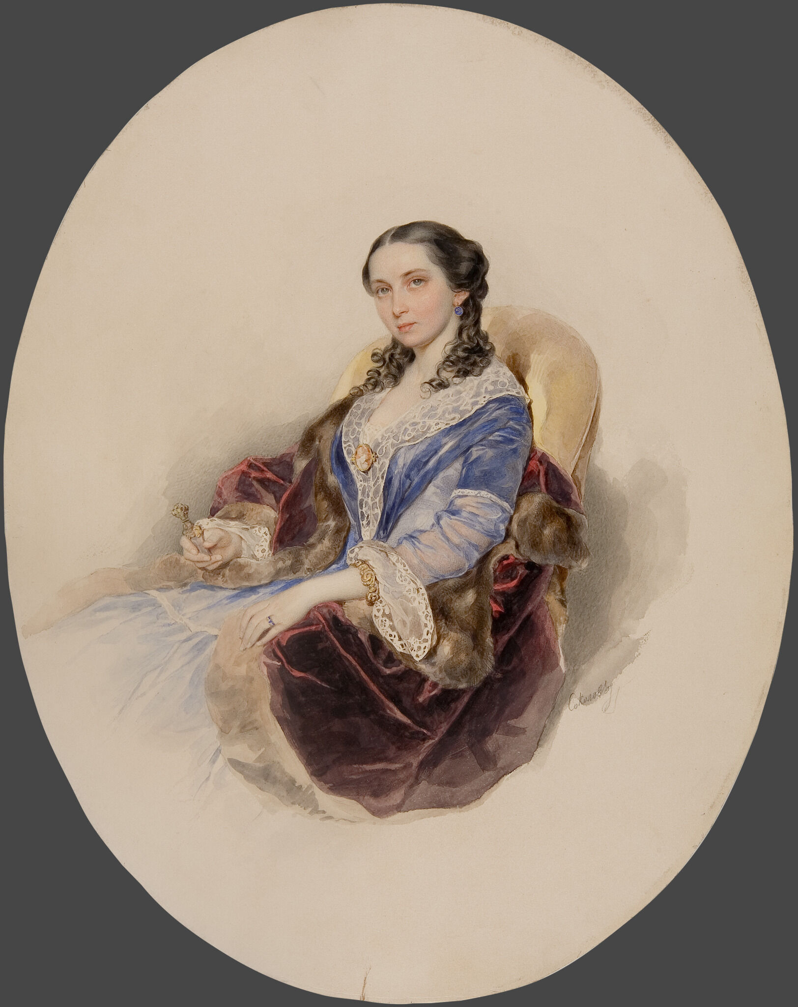 Портрет Е.В. Сухово-Кобылиной, Petr Sokolov, 1847