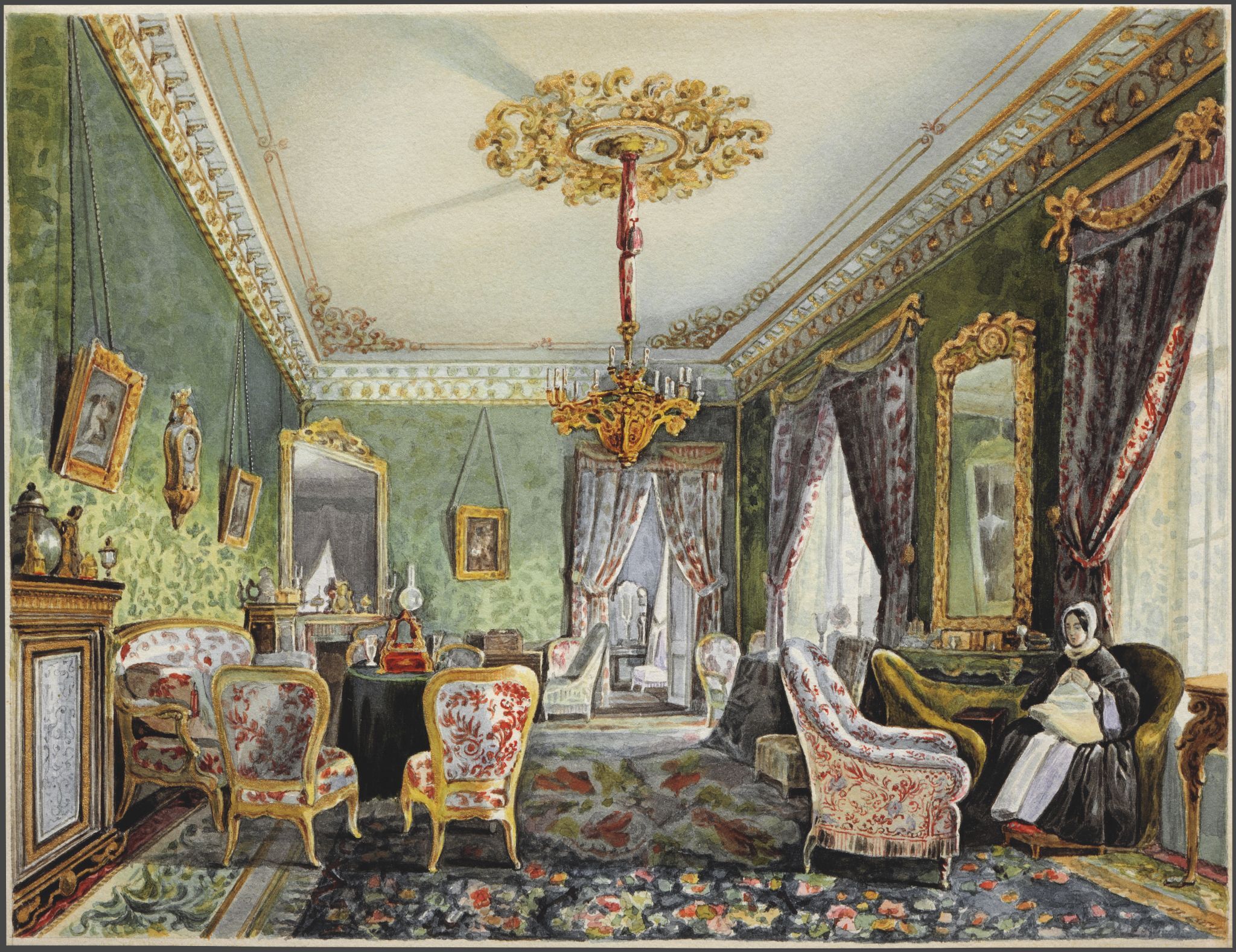 Интерьер. Петербург, Nikolay Tikhobrazov, 1844