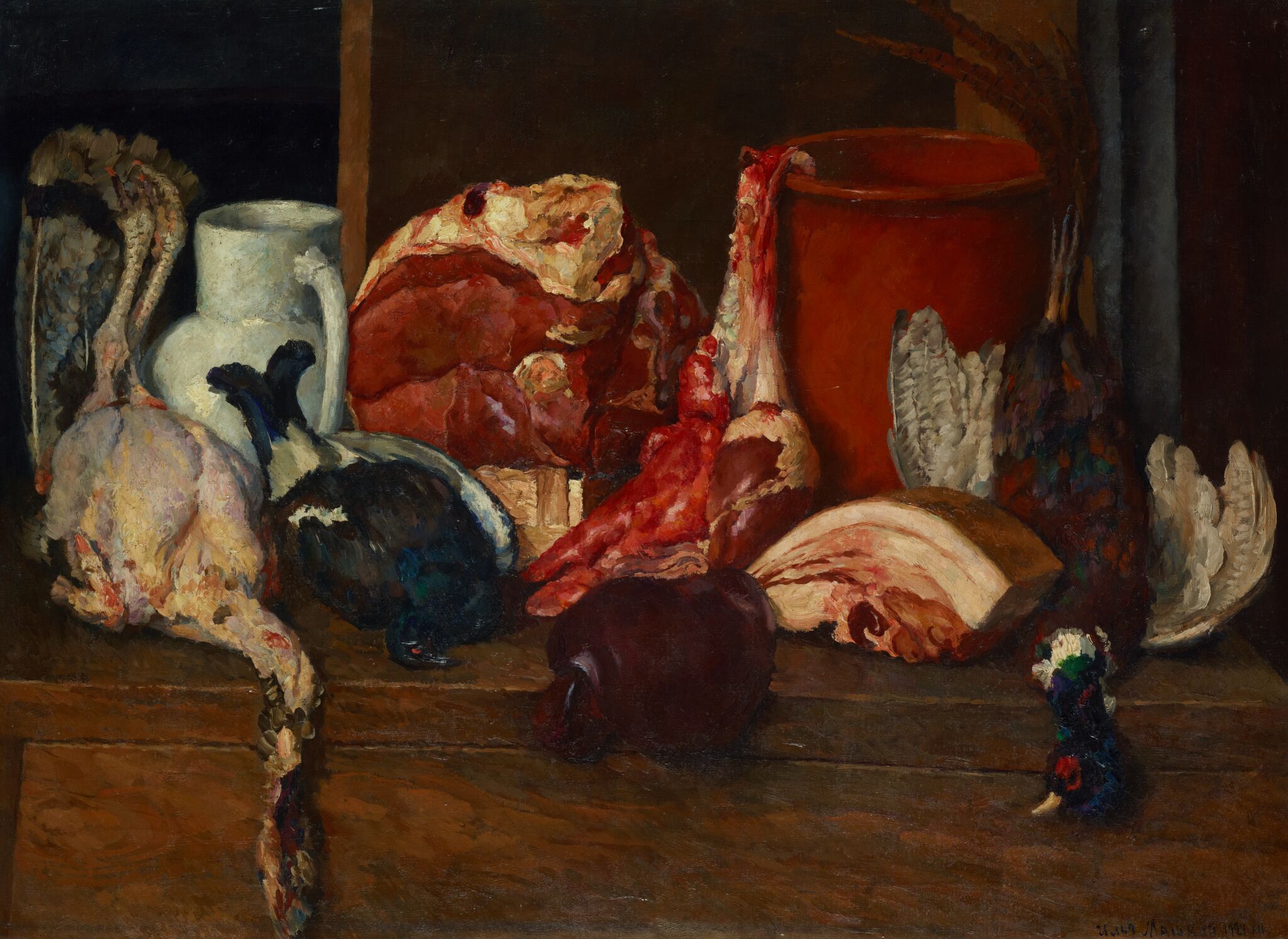 Снедь московская: мясо, дичь, Ilya Mashkov, 1924