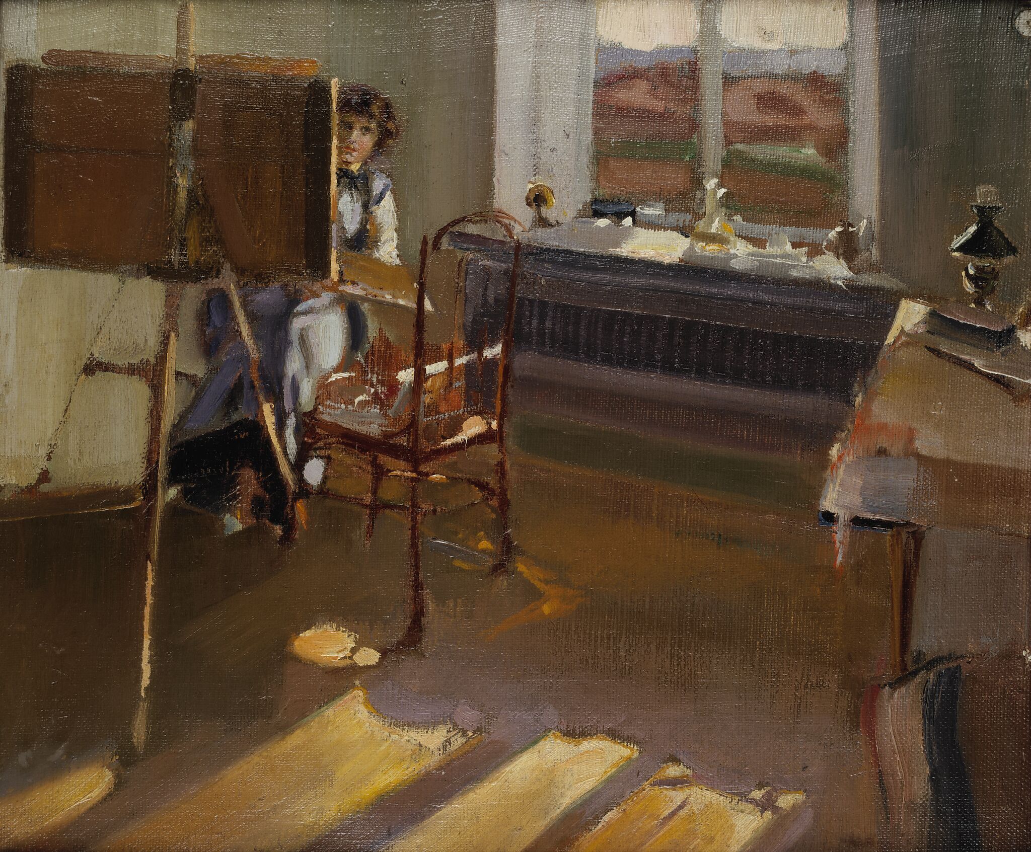 За мольбертом, Abram Arkhipov, 1928