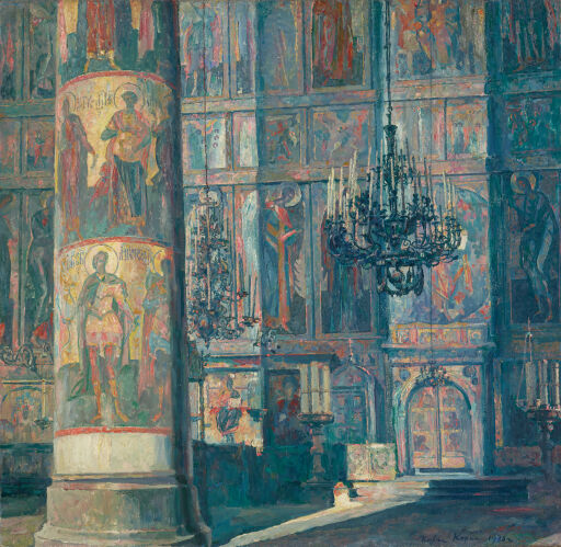 Интерьер Успенского собора в Кремле. Этюд-фрагмент