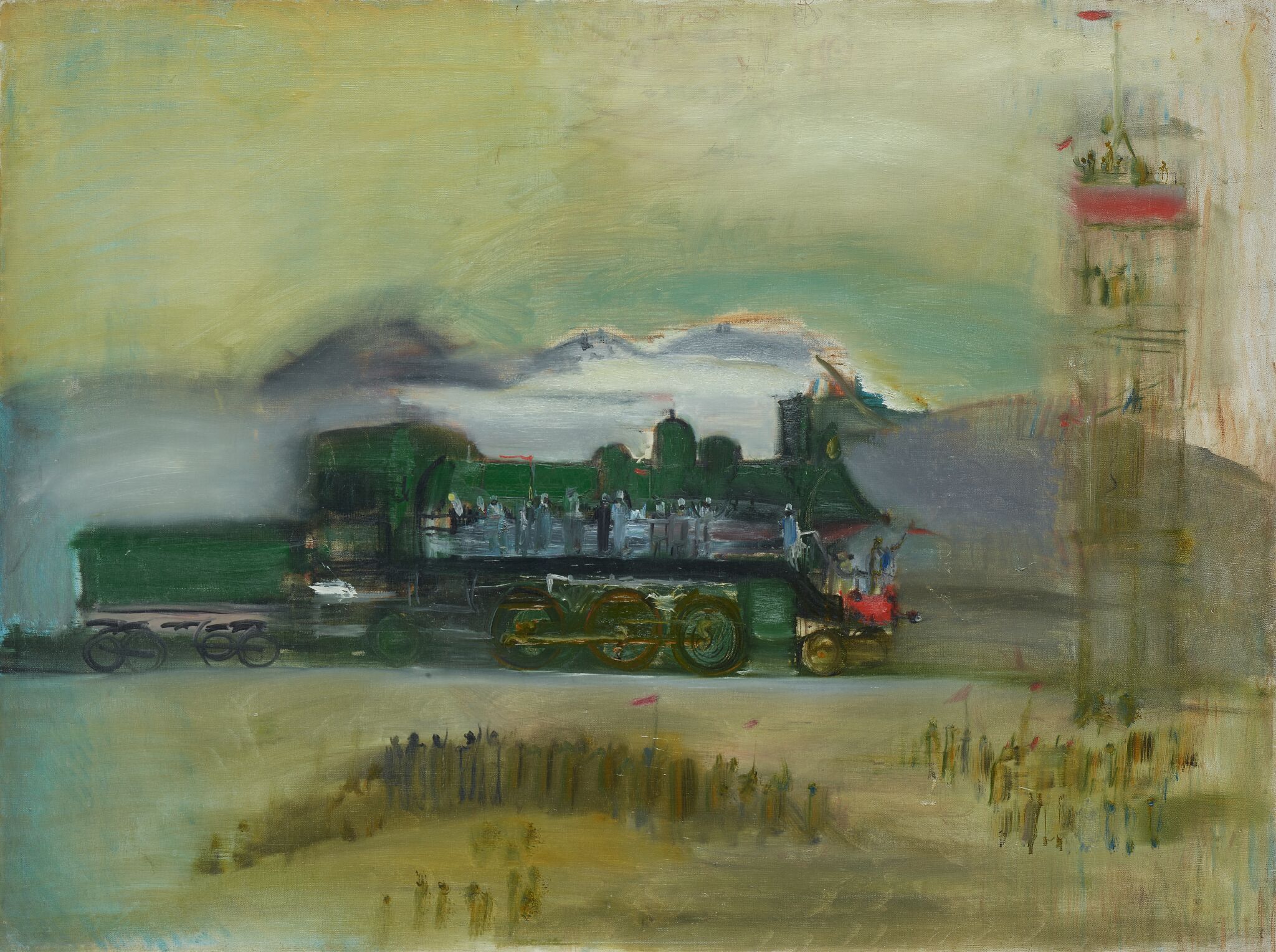 Первый паровоз на Турксибе, Aleksandr Labas, 1929