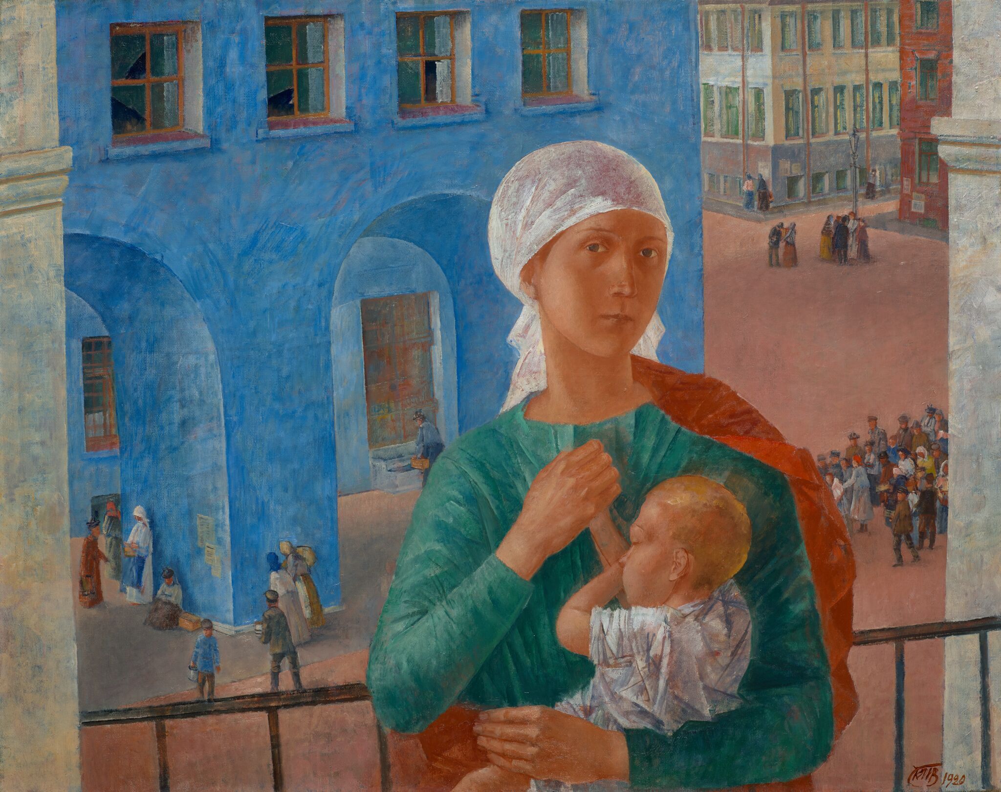 1918 год в Петрограде («Петроградская мадонна»), Kuzma Petrov-Vodkin, 1920