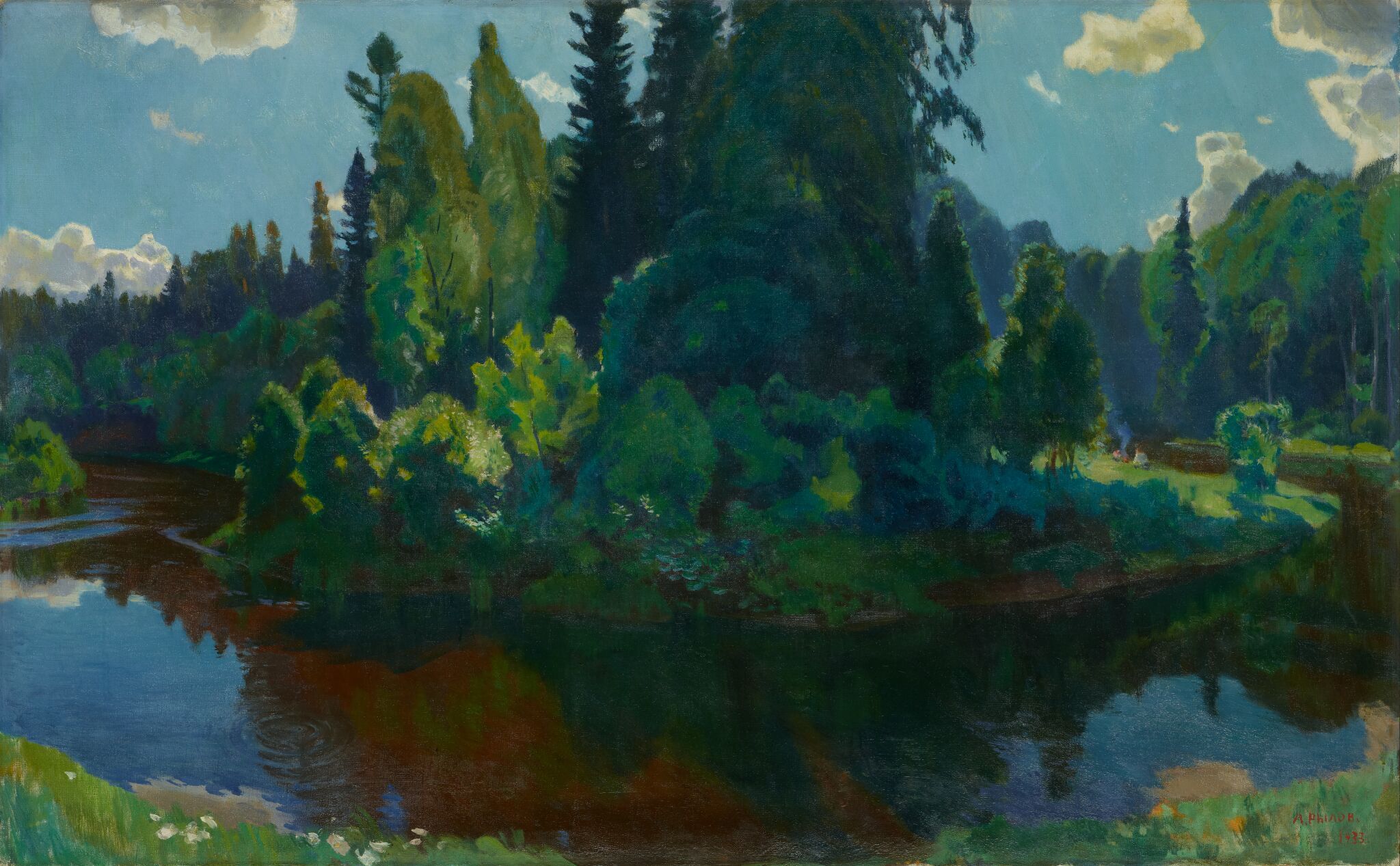 На природе, Arkady Rylov, 1933