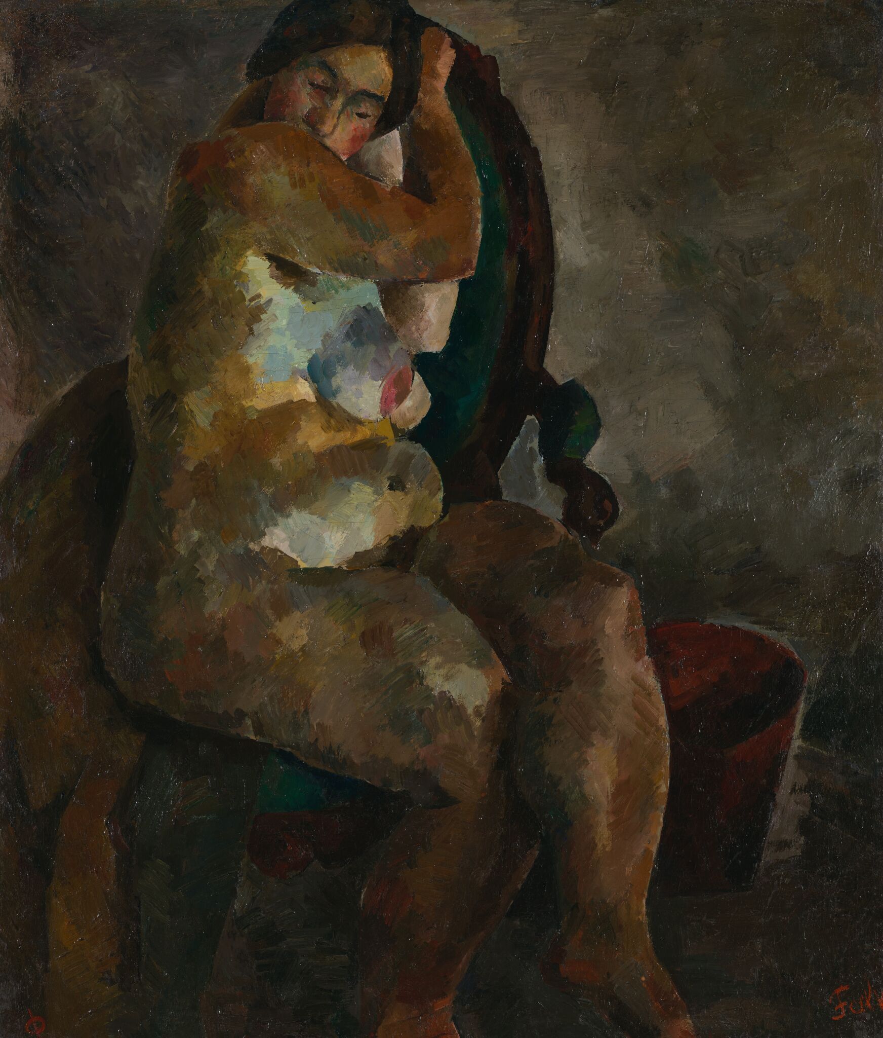 Обнаженная в кресле, Robert Falk, 1922-1923