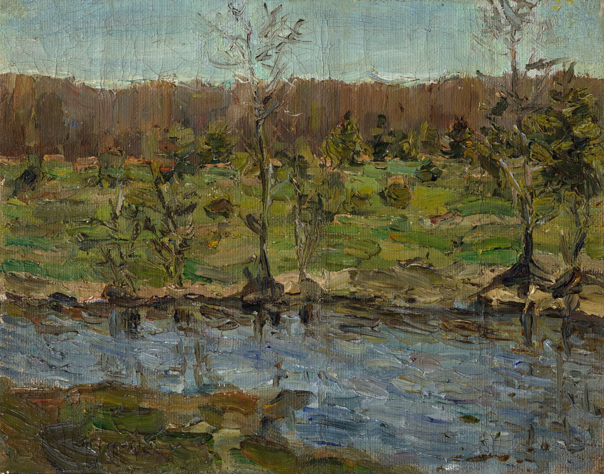 Вода. Талый снег, Robert Falk, 1905