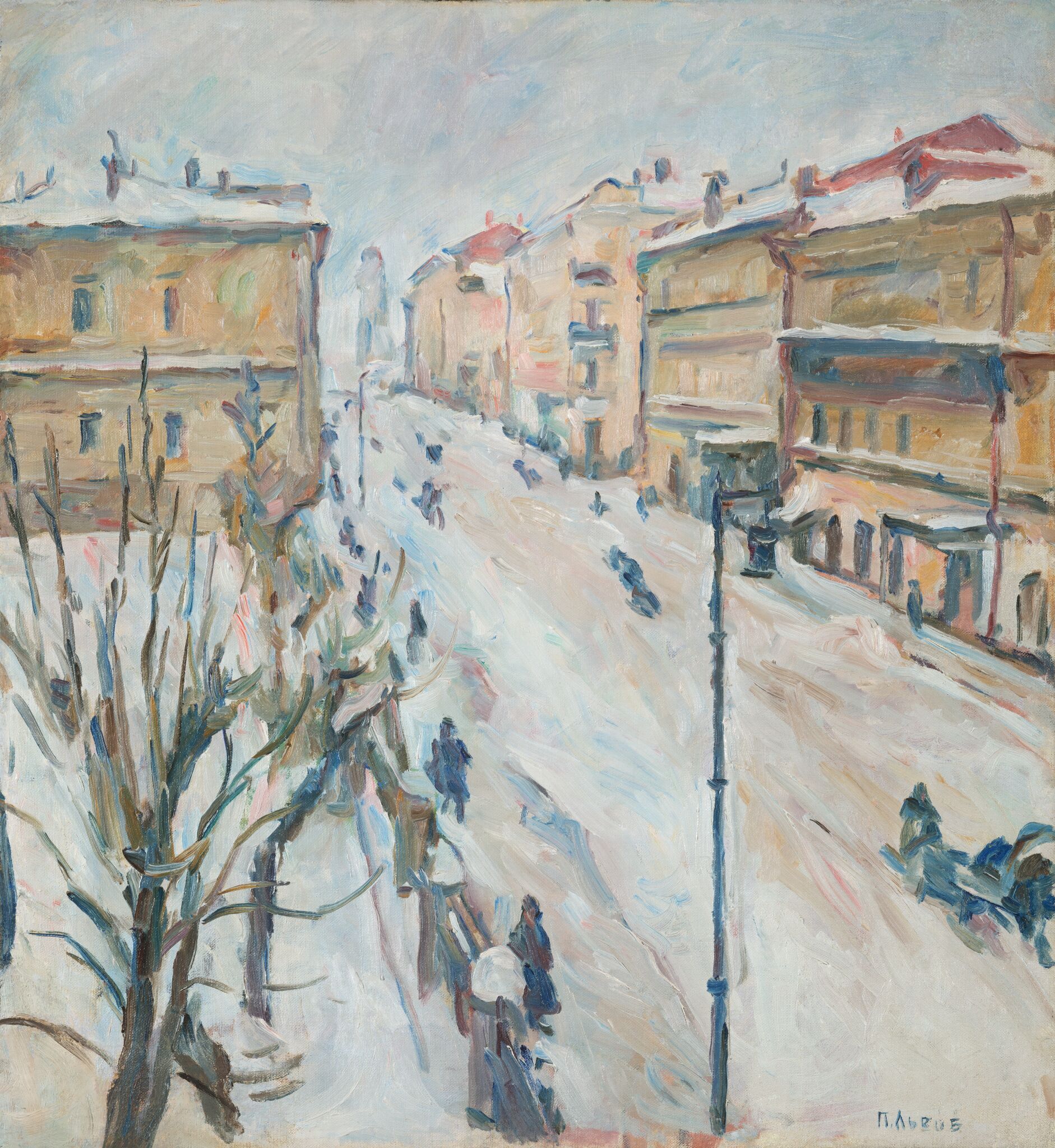 Вид на Рождественскую улицу, Pyotr Ivanovich Lvov, 1924–1928