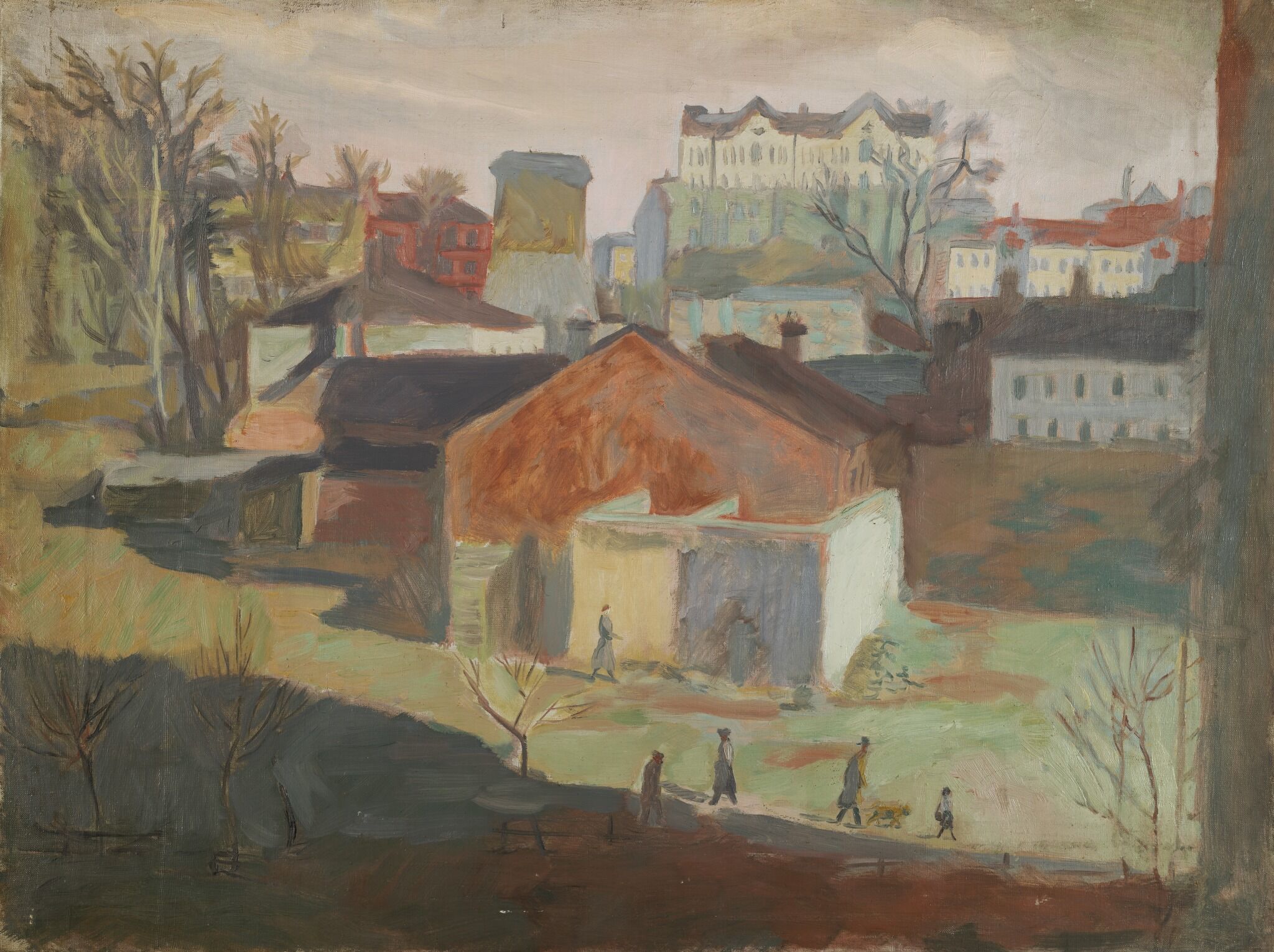 Двор на улице Чкаловской. Раннее утро, Ivan Basin, 1937