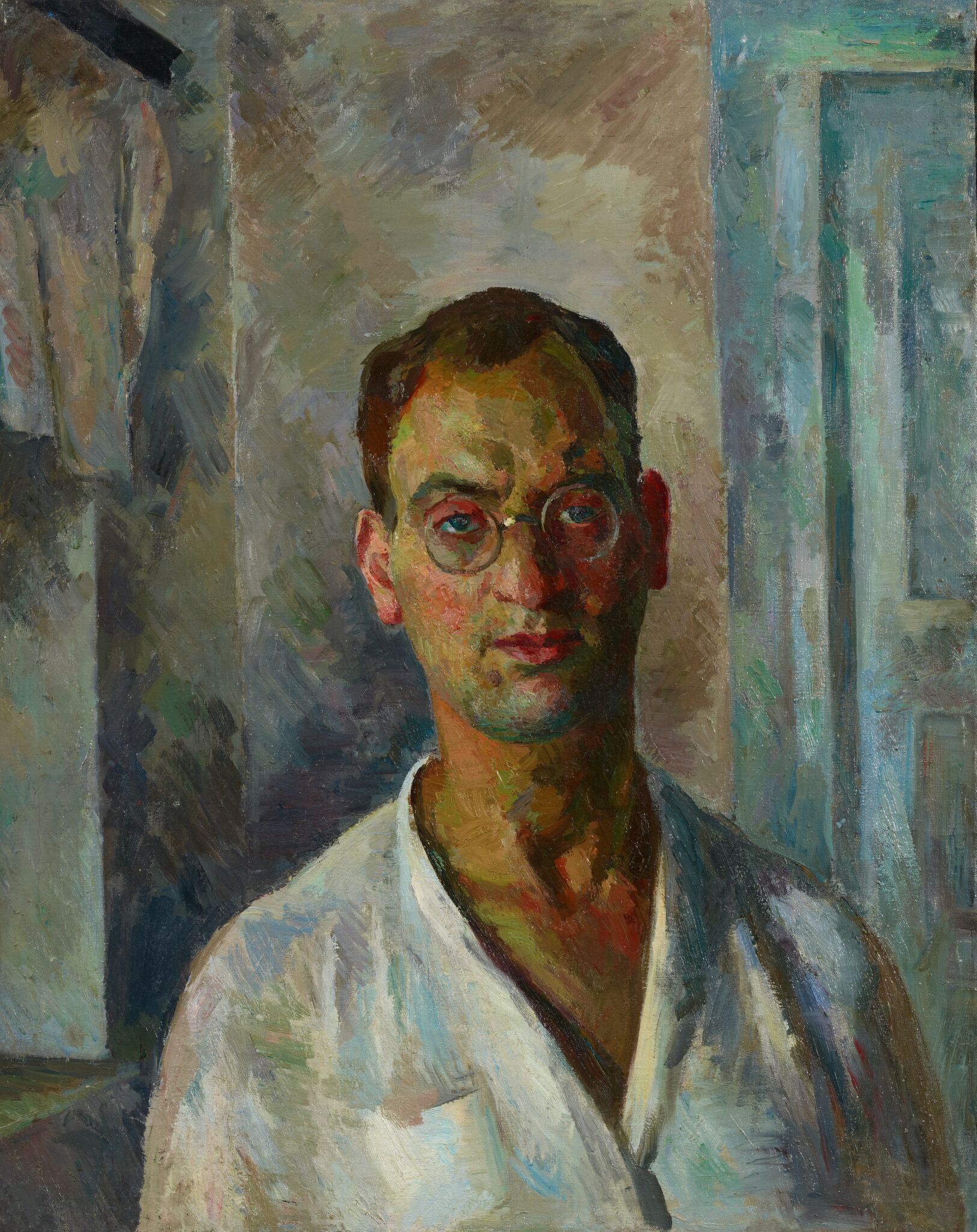 Автопортрет в рубашке, Robert Falk, 1924