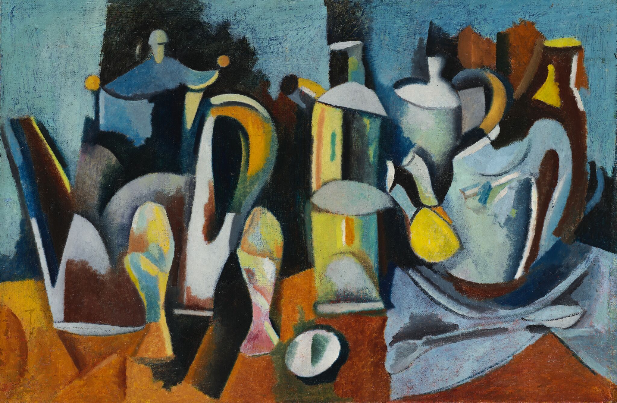 Голубой натюрморт, Lev Yudin, 1937
