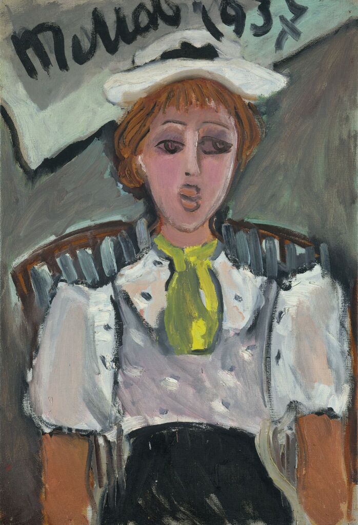 Девочка в белой кофточке и белой шляпке