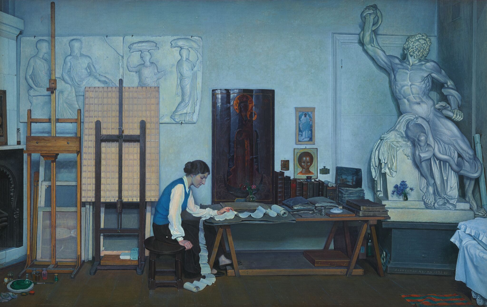 Мастерская художника, Aleksandr Korin, 1933