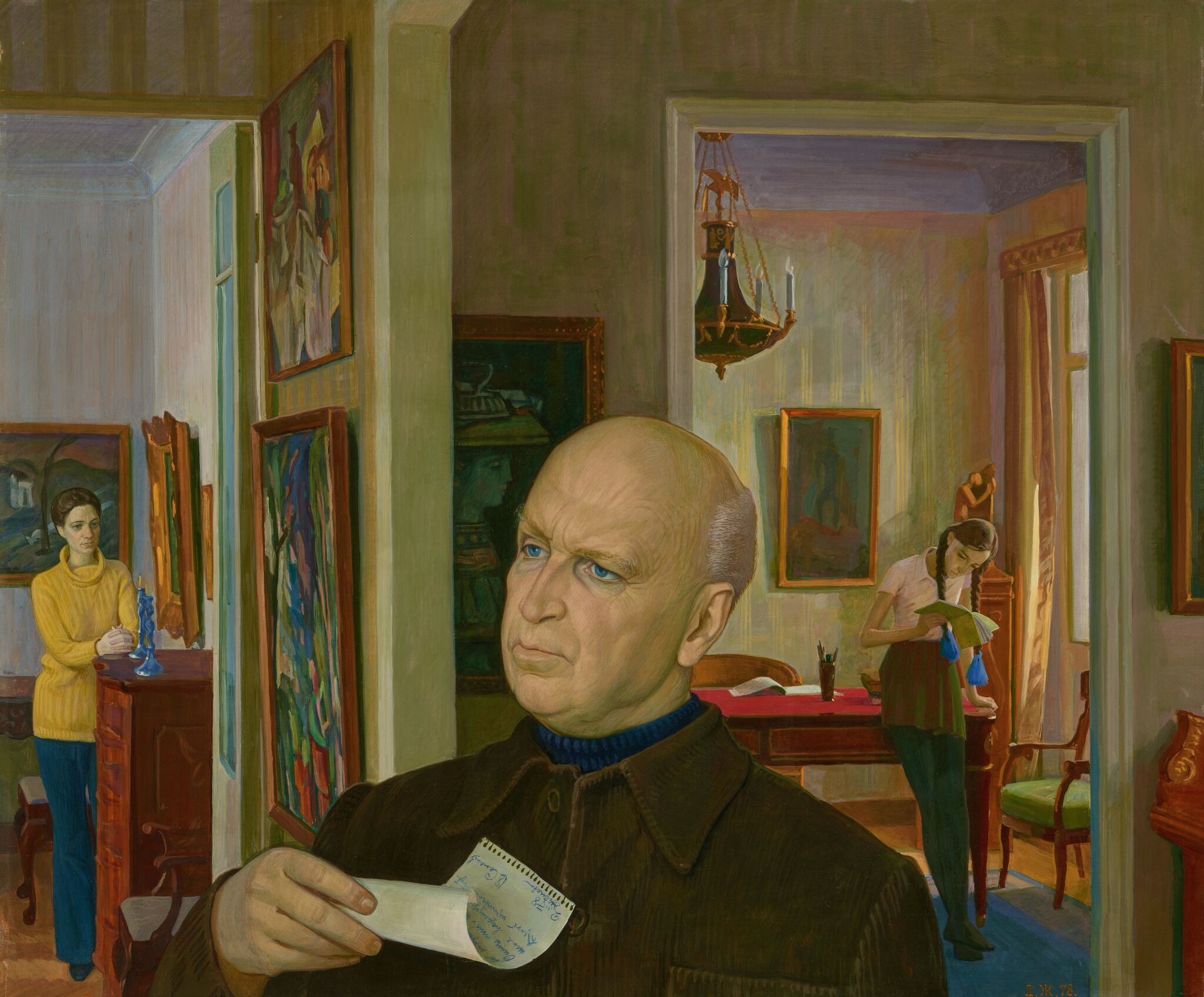 Портрет дипломата В.С. Семенова с женой и дочерью, Dmitri Zhilinsky, 1978