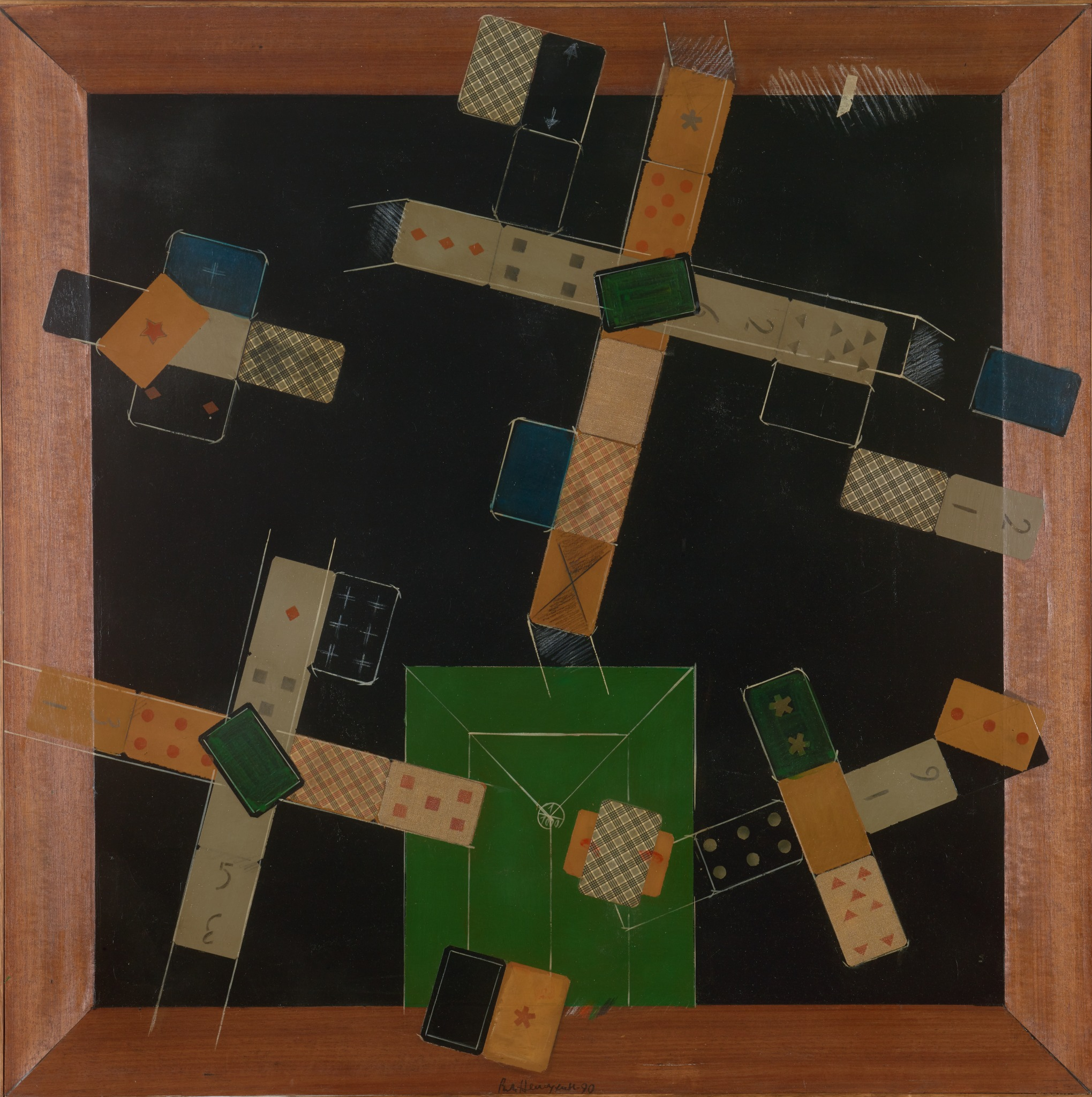 Черный ломберный стол, Vladimir Nemukhin, 1990