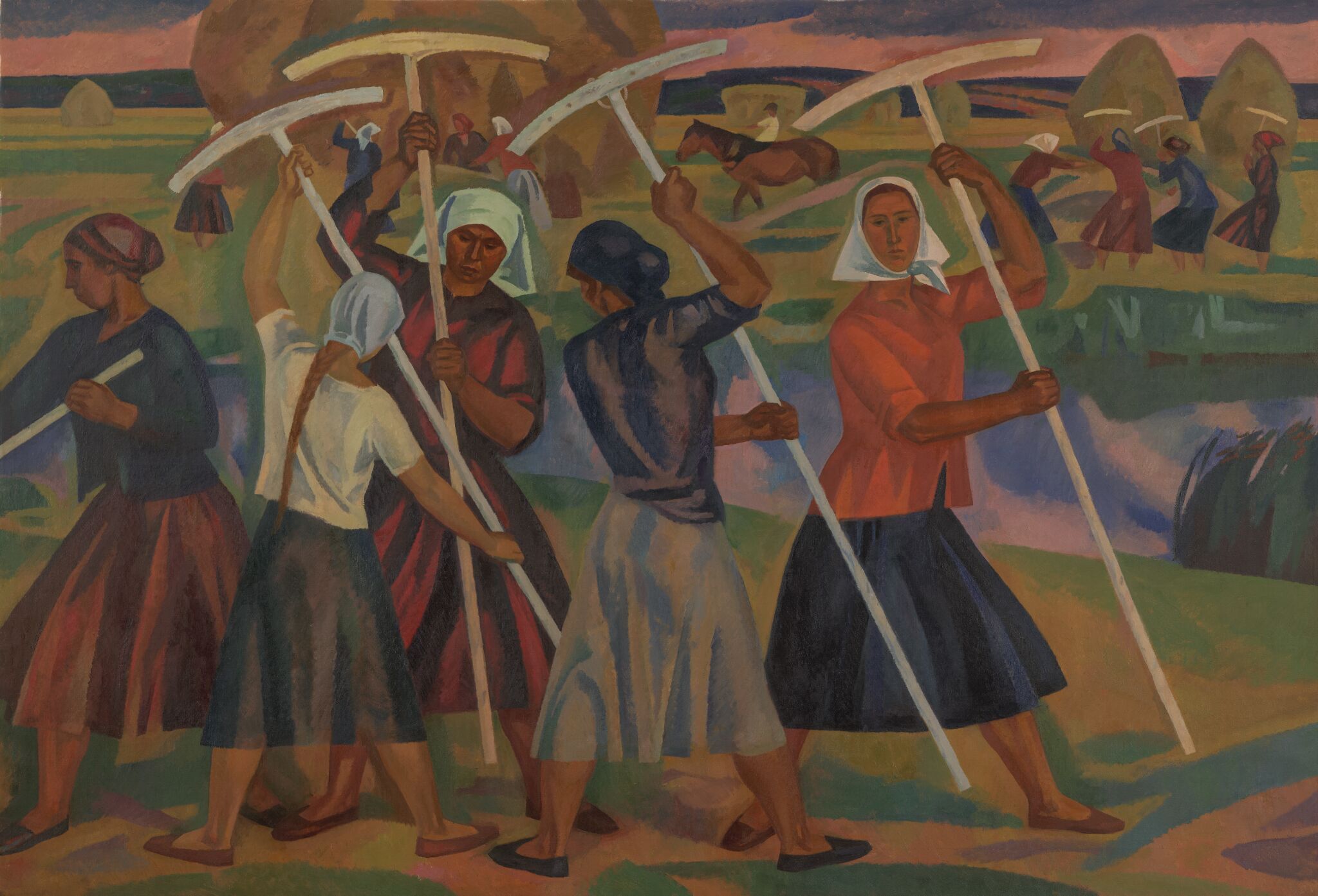 Рязанские луга. Из цикла «Русские женщины», Viktor Ivanov, 1962-1967
