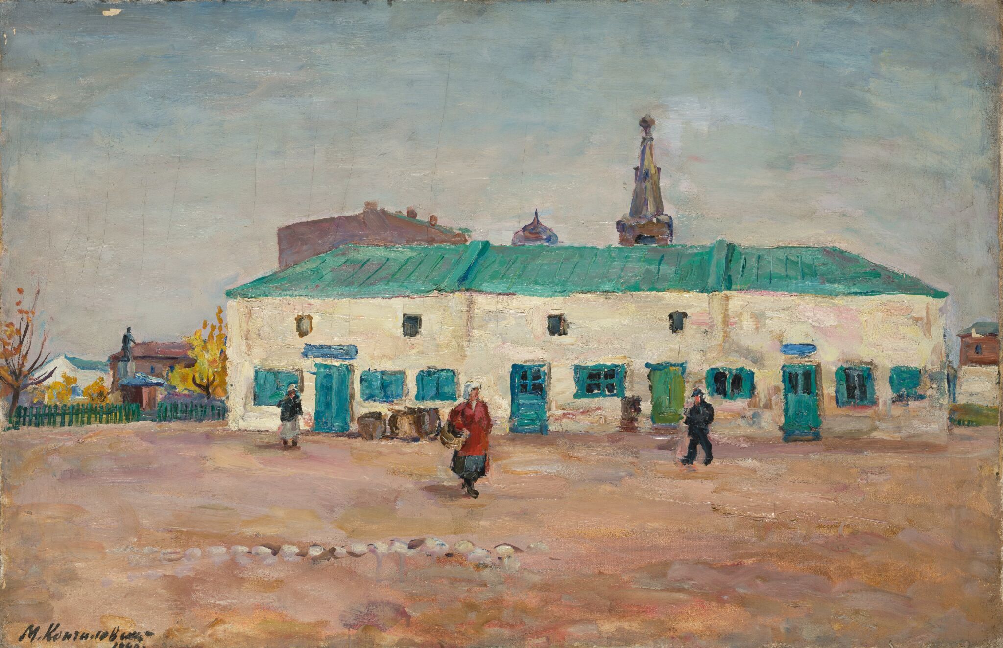 Площадь в Малом Ярославце, Mikhail Konchalovskiy, 1940